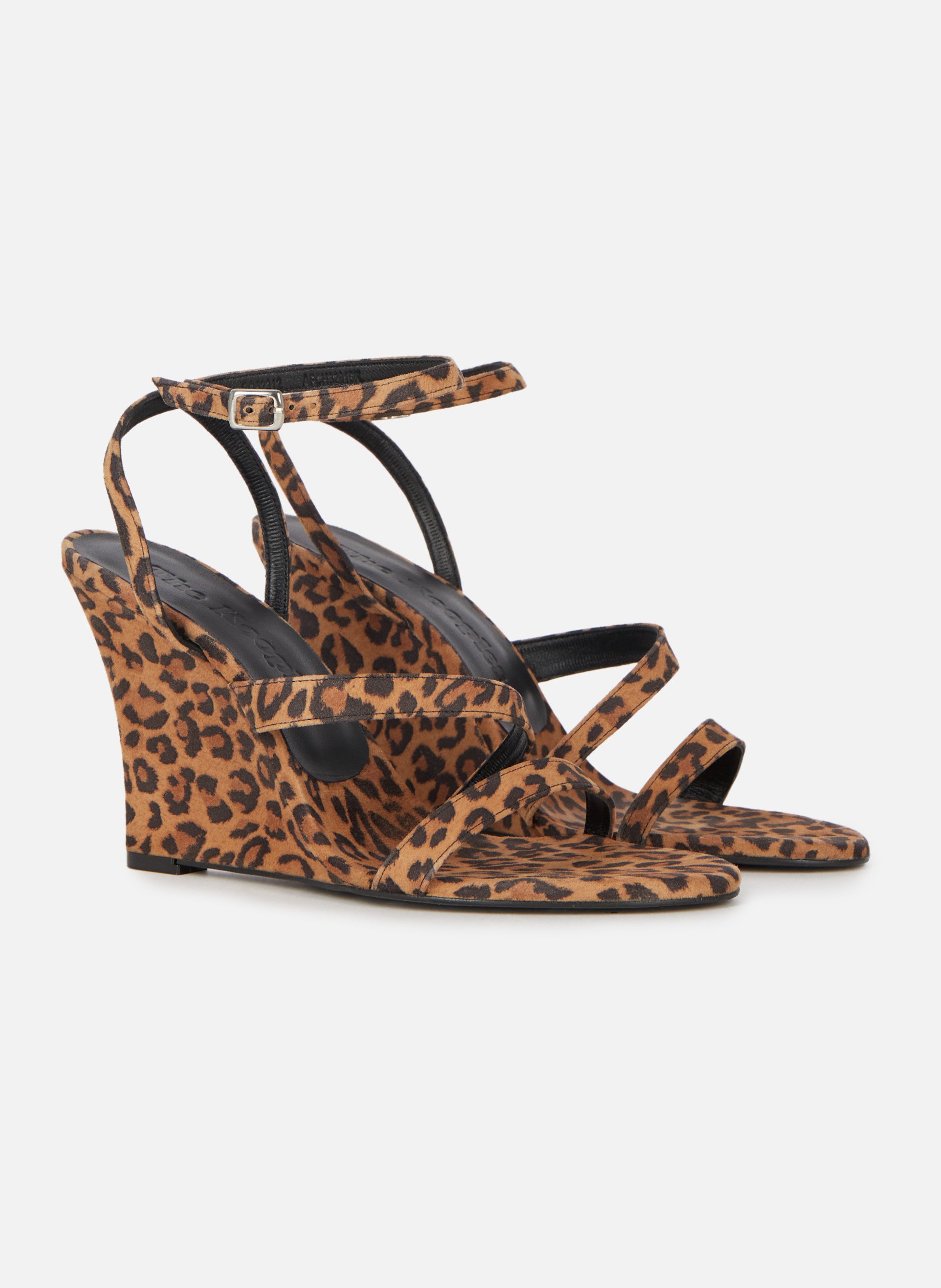 Sandales à talons compensés effet poulain THE KOOPLES Multicolore