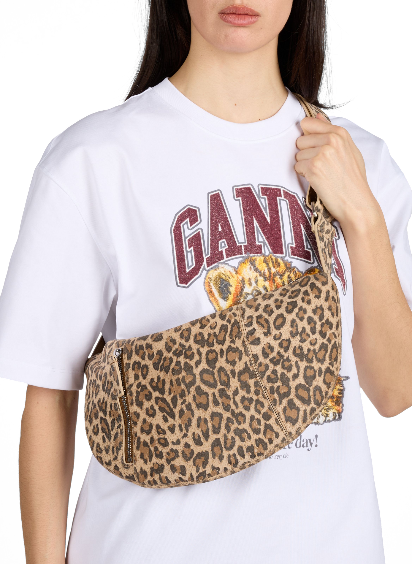 Luce leather crossbody bag NAT & NIN Beige