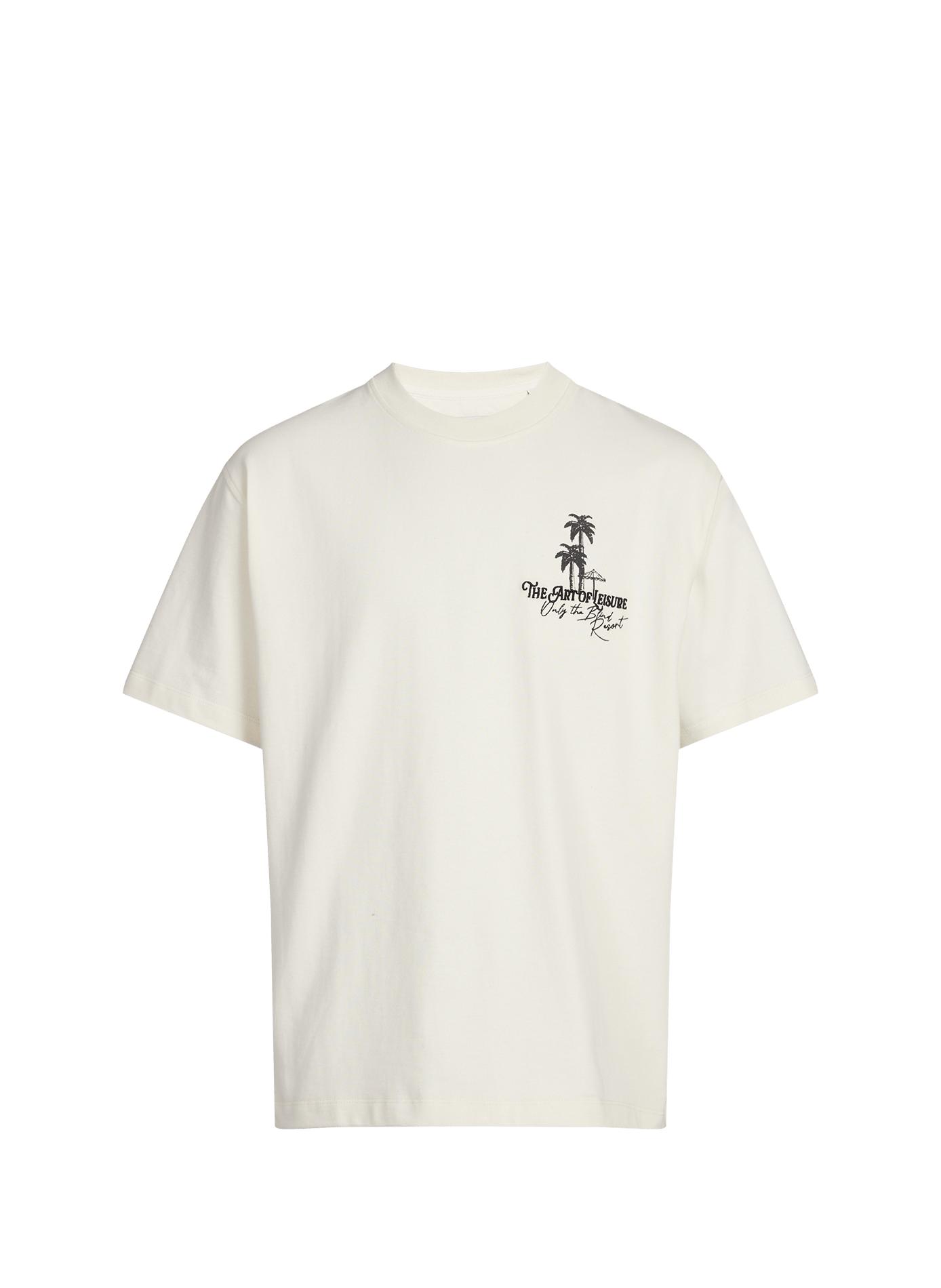 Embroidered round neck cotton T-shirt ONLY THE BLIND Black