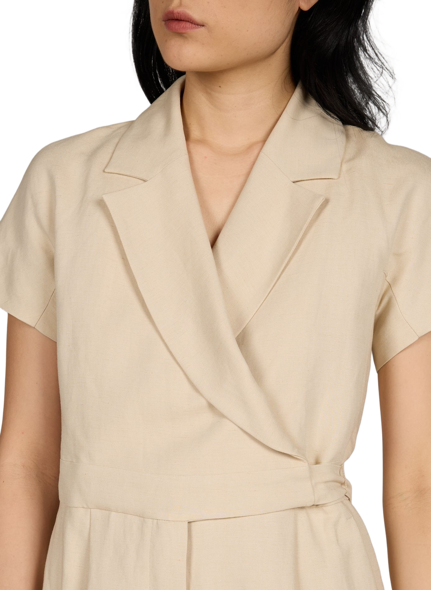 Short-sleeved belted jumpsuit MAX MARA WEEK END Beige