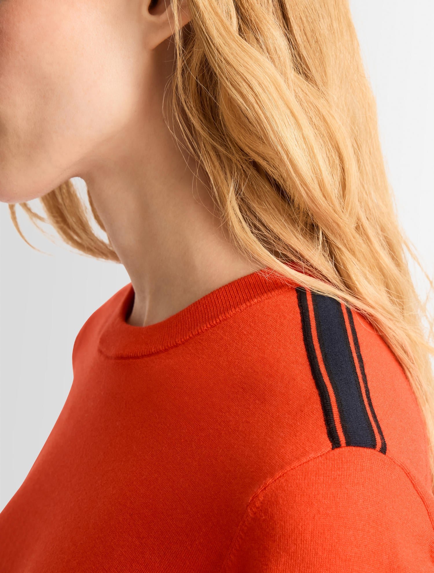 Pull ottavia col rond coupe ajustée FUSALP Orange