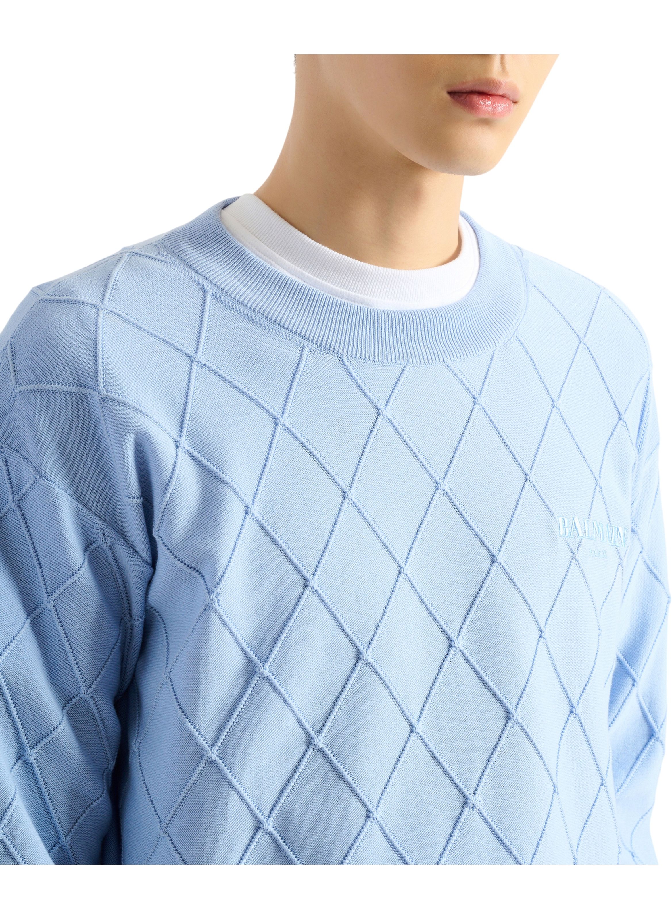 Pull balmain vintage en maille BALMAIN Bleu