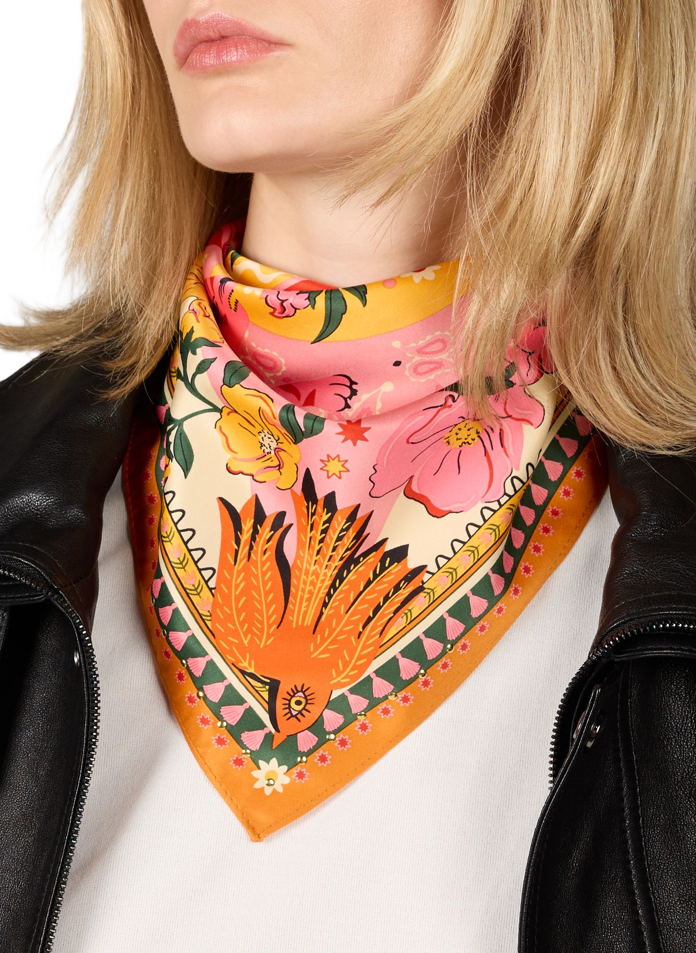 Printed Scarf by Bandidas WILD Pink