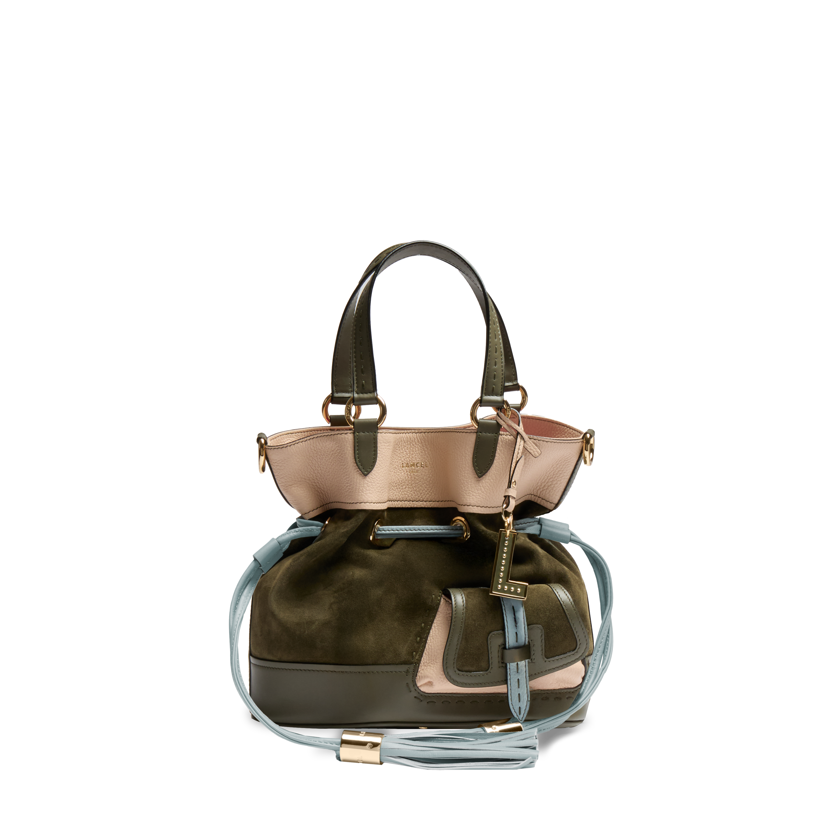 Sac seau m premier flirt de lancel en cuir LANCEL Vert