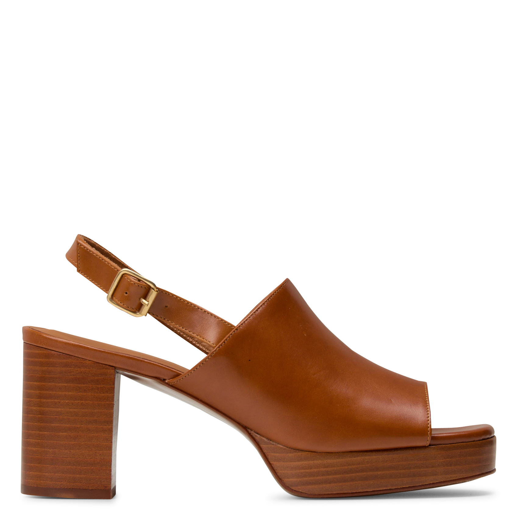 Sandales à talons en cuir n°446 RIVECOUR Marron