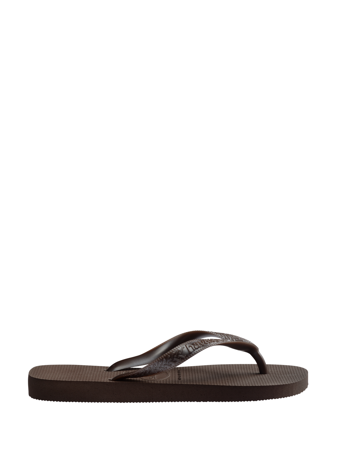 Slanke teenslippers met logo HAVAIANAS Bruin
