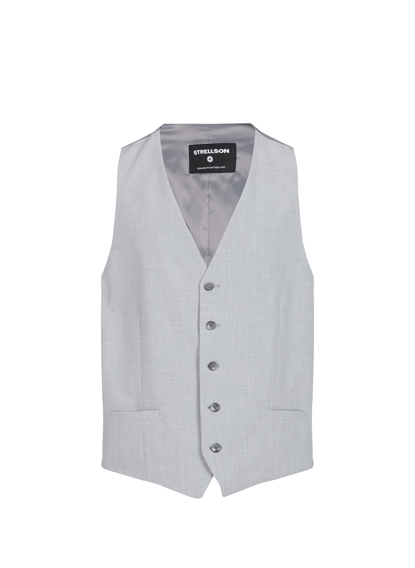 Sleeveless tailored vest with V-neck STRELLSON Grey