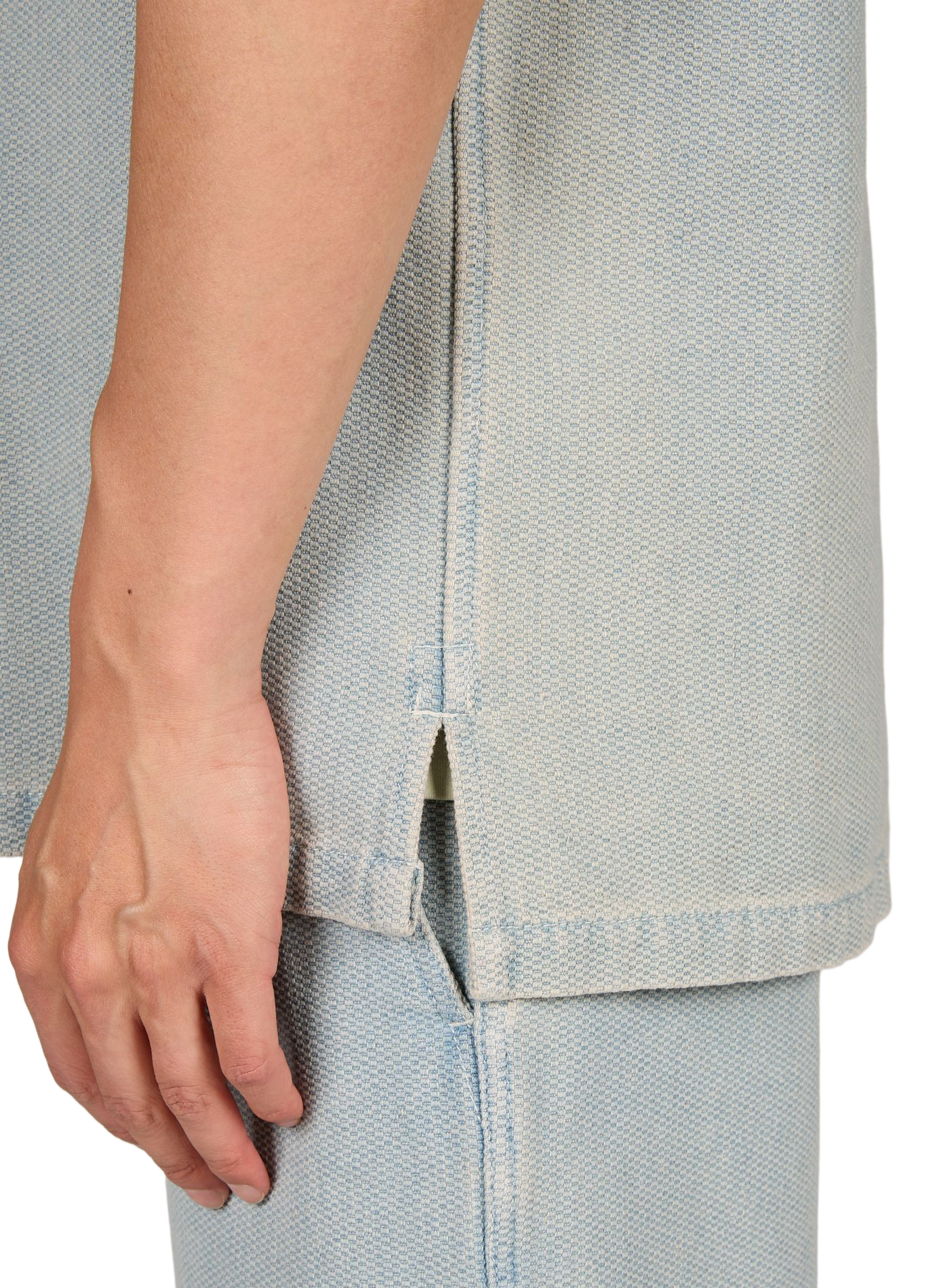 Cotton jacquard denim shirt SAMSOE SAMSOE Blue