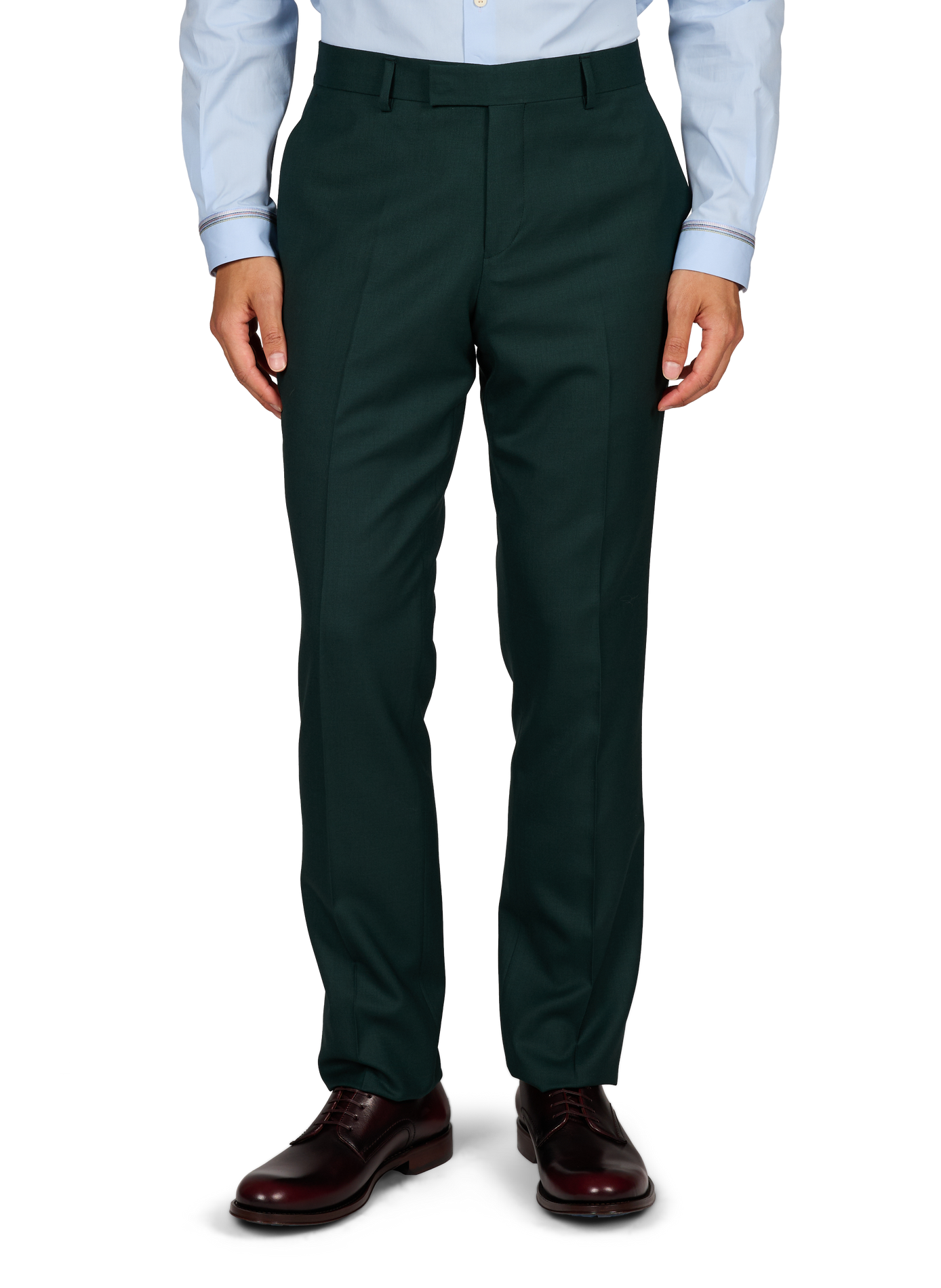Two-piece solid color wool suit PAUL SMITH Green