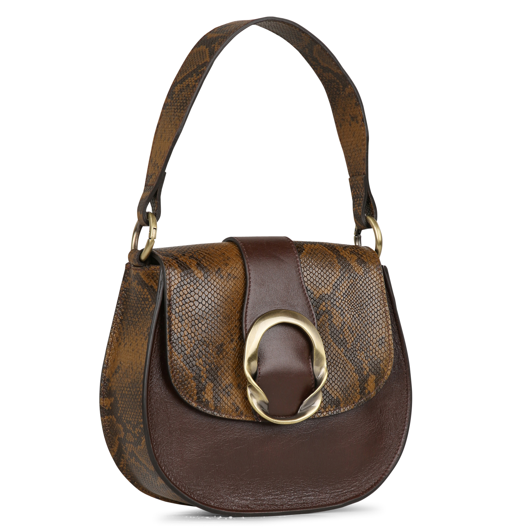 Sac porté épaule en cuir valentin MAISON 123 Beige