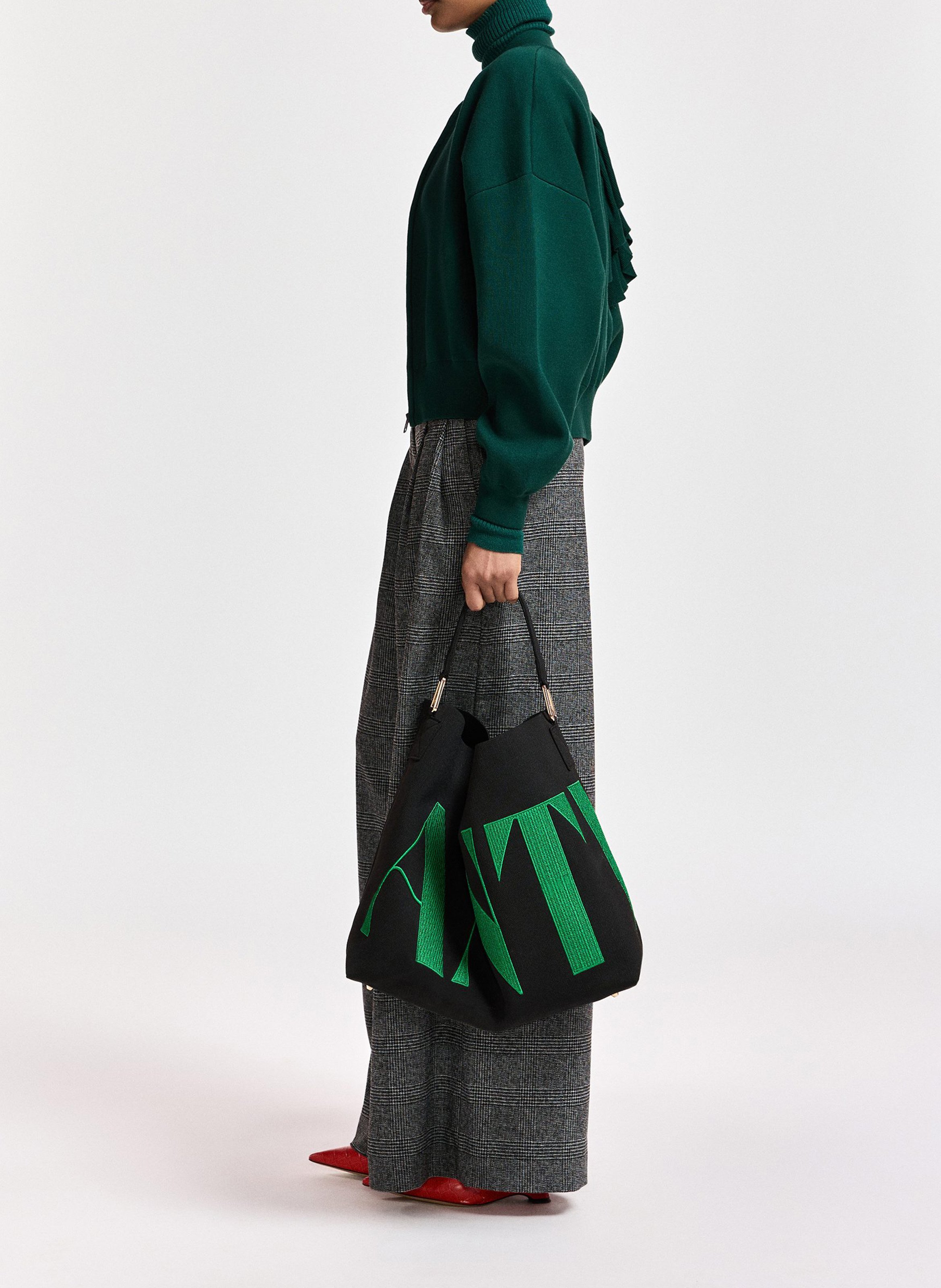 Cardigan oversize à volants kodi ESSENTIEL ANTWERP Vert