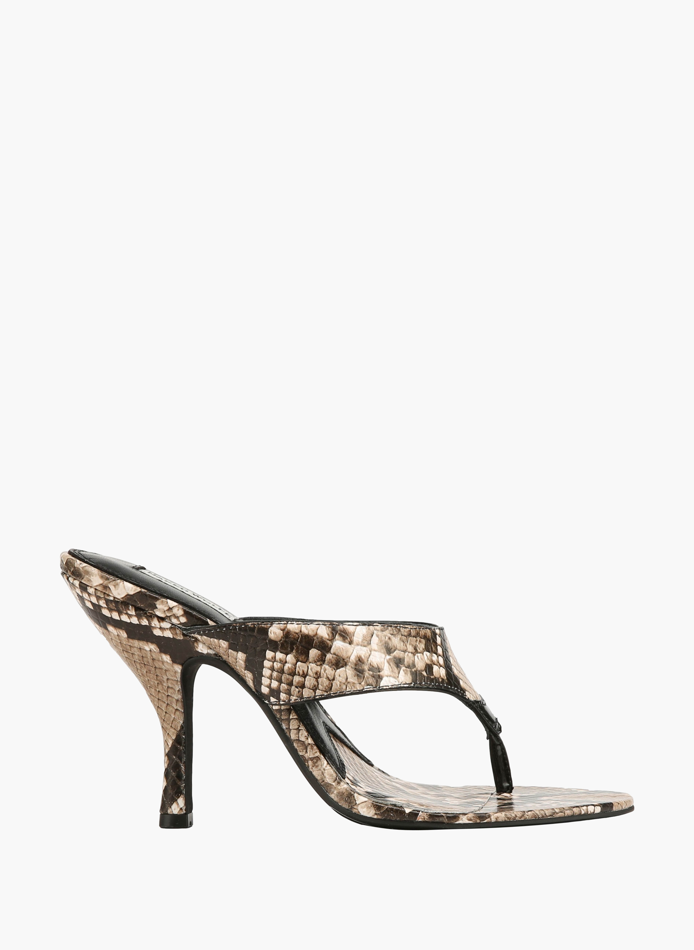 Martine Absatzschuhe aus Leder in Schlangenoptik NAKED WOLFE Beige