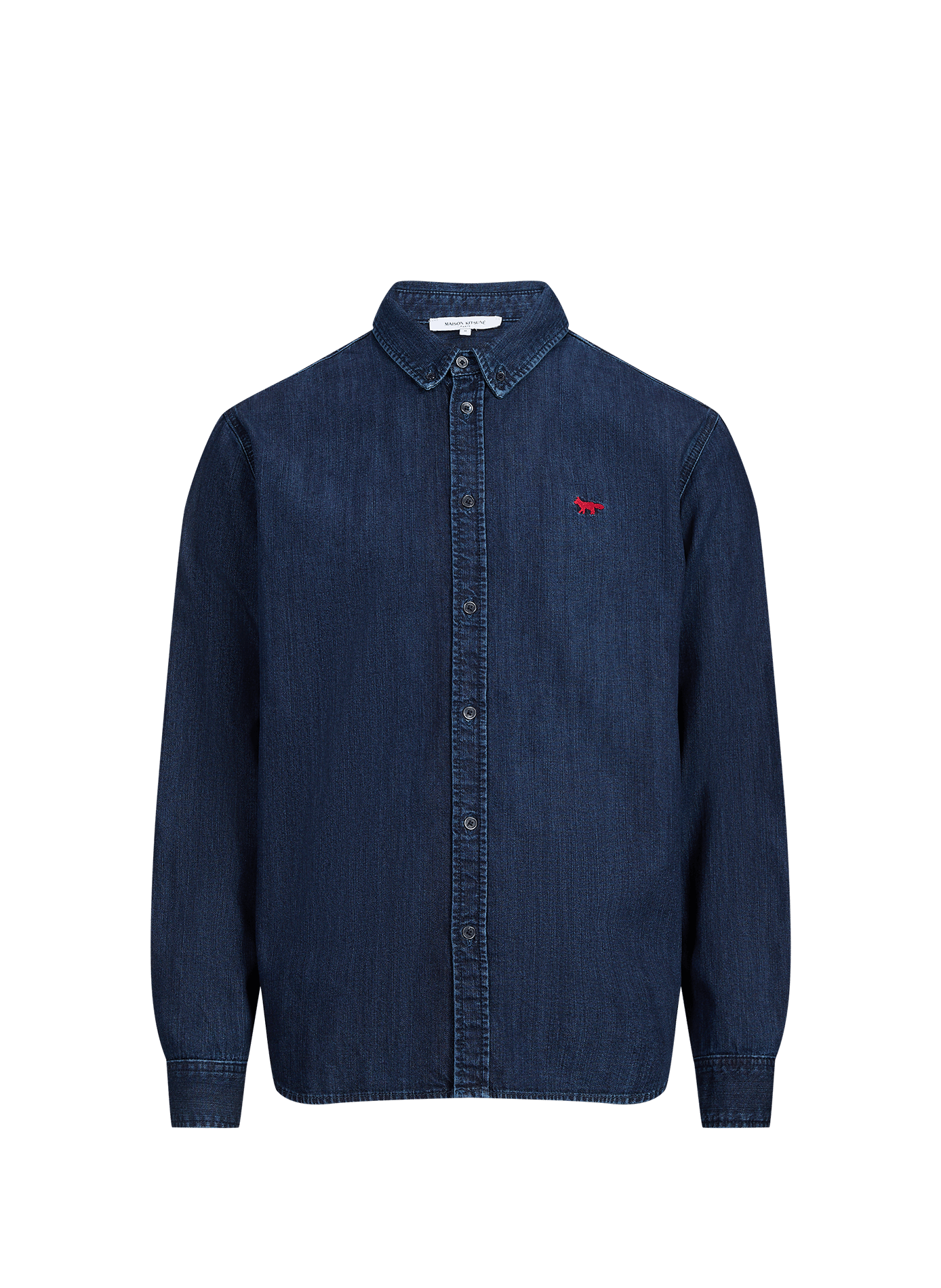 Straight denim shirt in cotton MAISON KITSUNÉ Blue