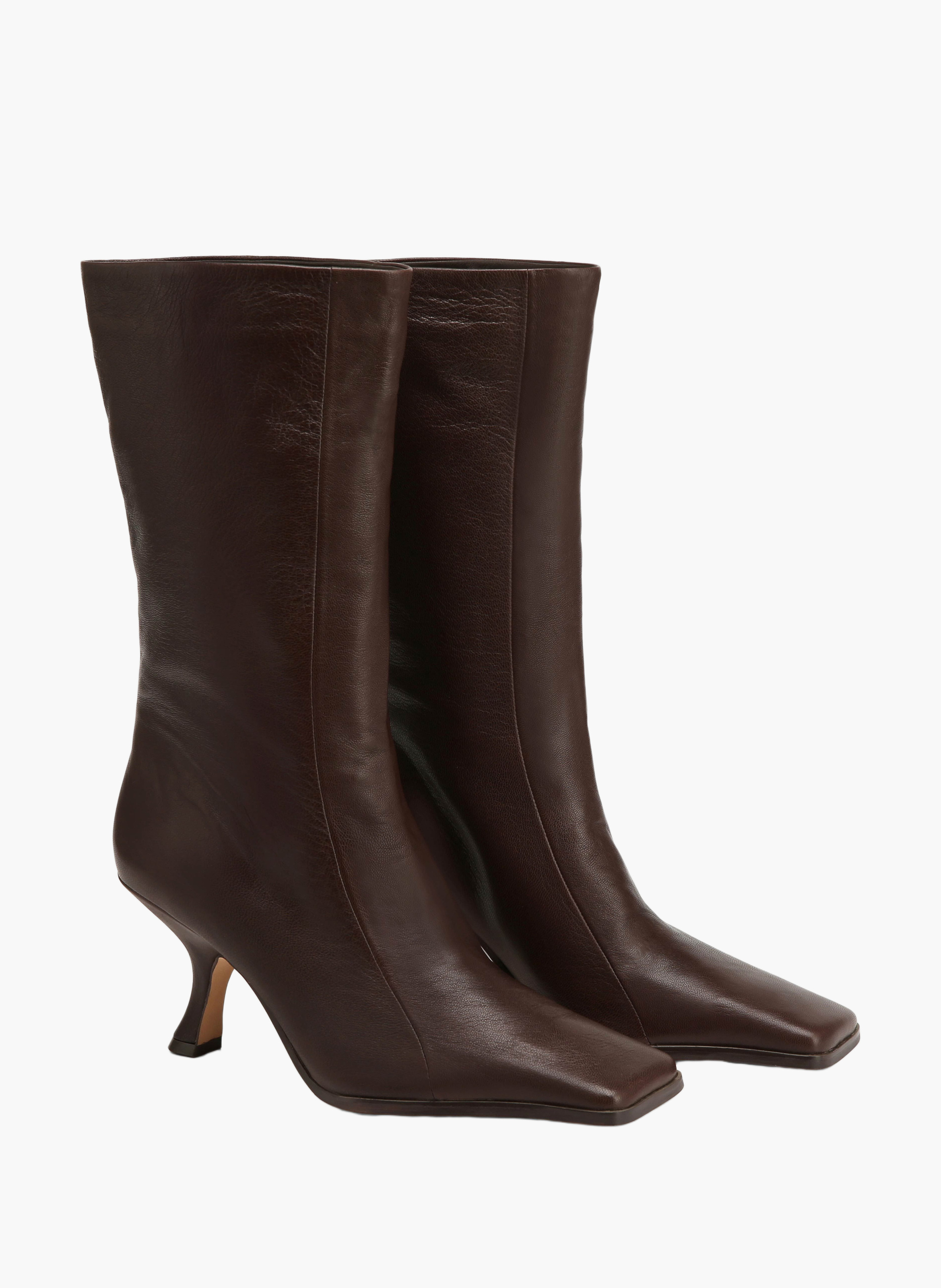 Bottines apple en cuir NAKED WOLFE Marron