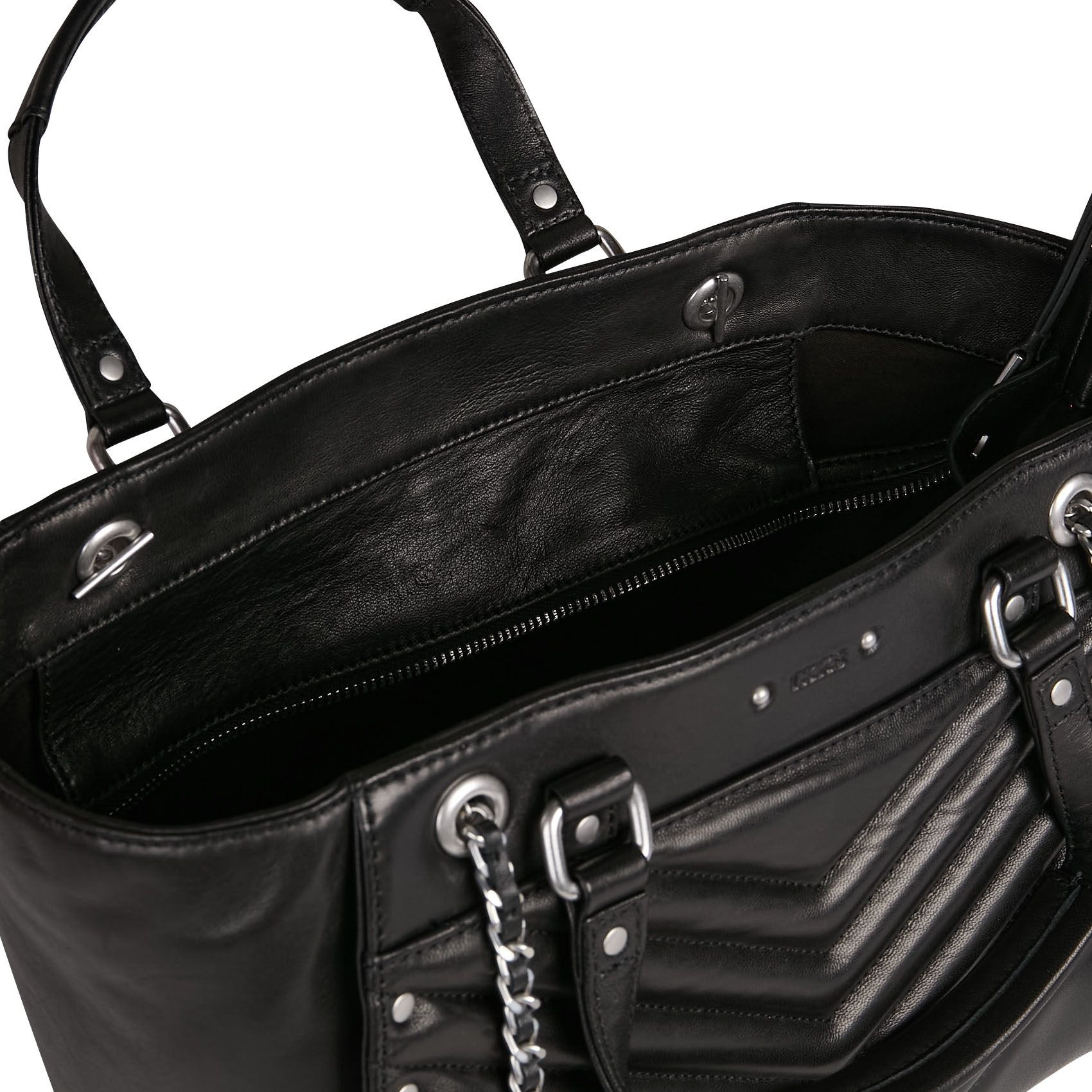Sac bandoulière en cuir IKKS Noir