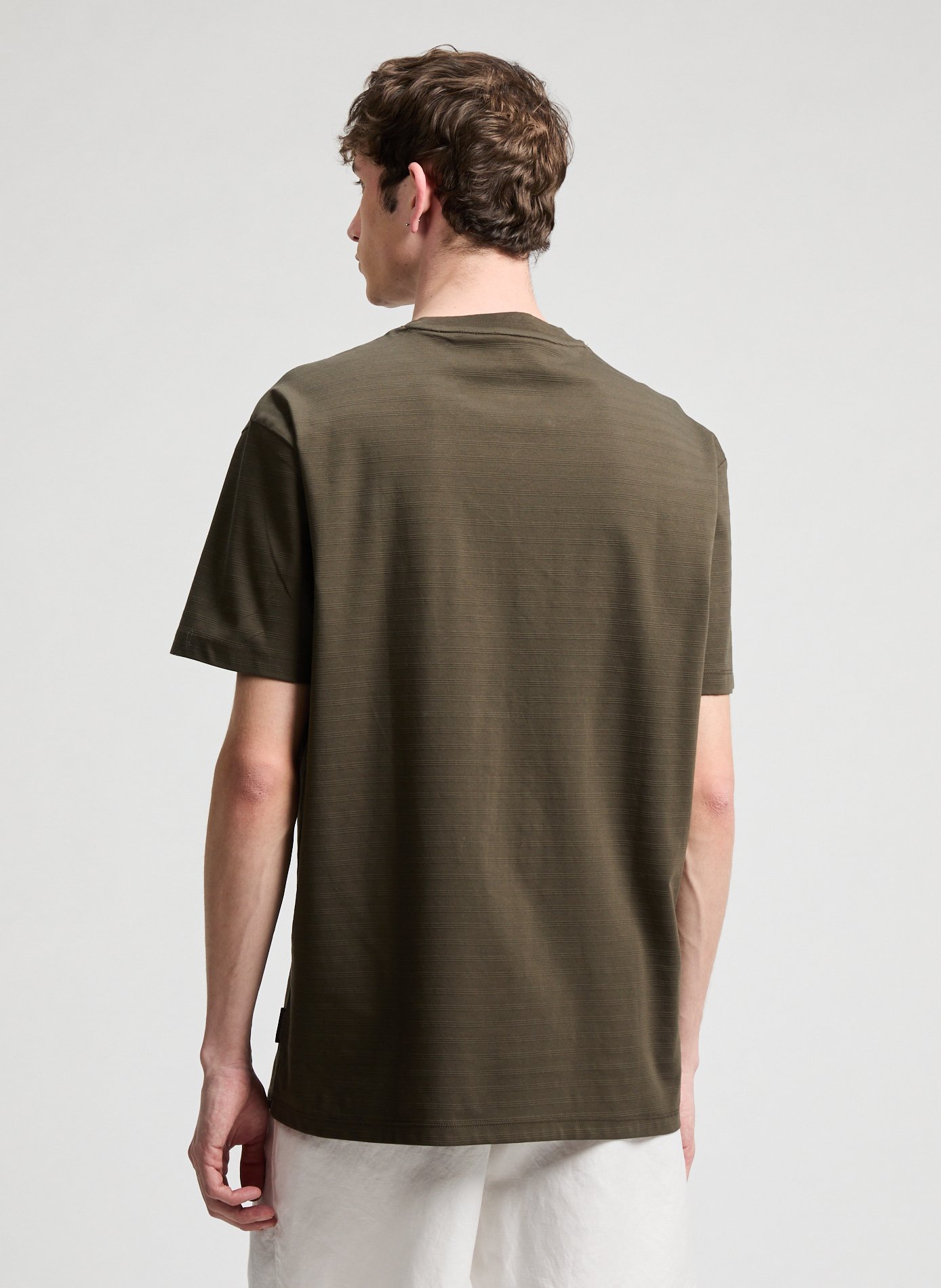 T-shirt avec rayures  ARMANI EXCHANGE Marron