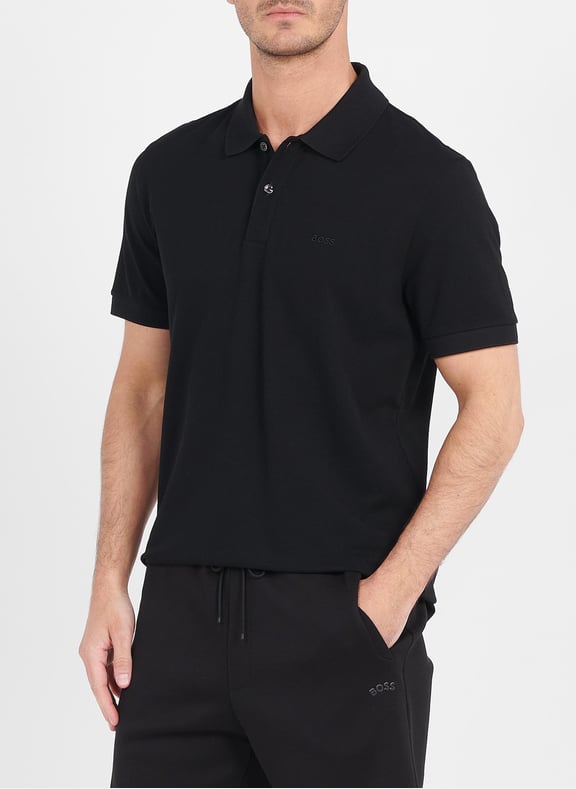Polo regular-fit en coton bio Noir by BOSS BOSS Polo regular-fit en coton bio Noir