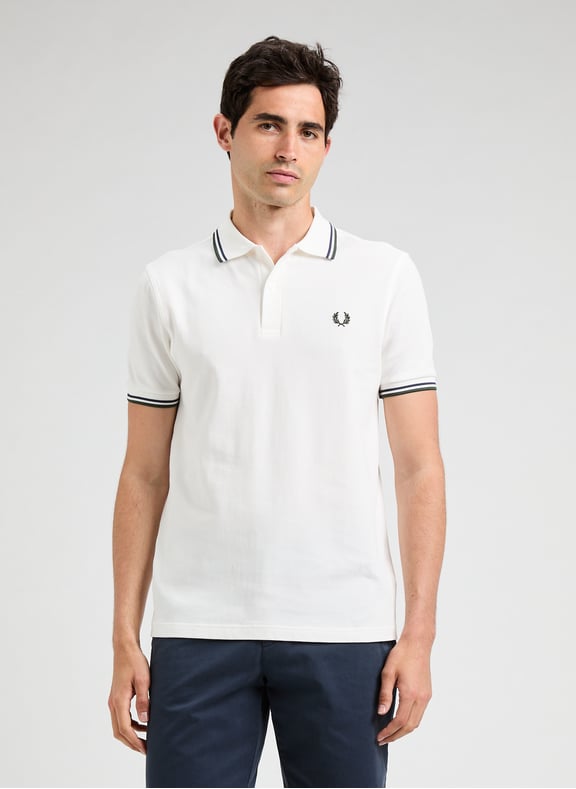 Polo en coton piqué Blanc by FRED PERRY FRED PERRY Polo en coton piqué Blanc