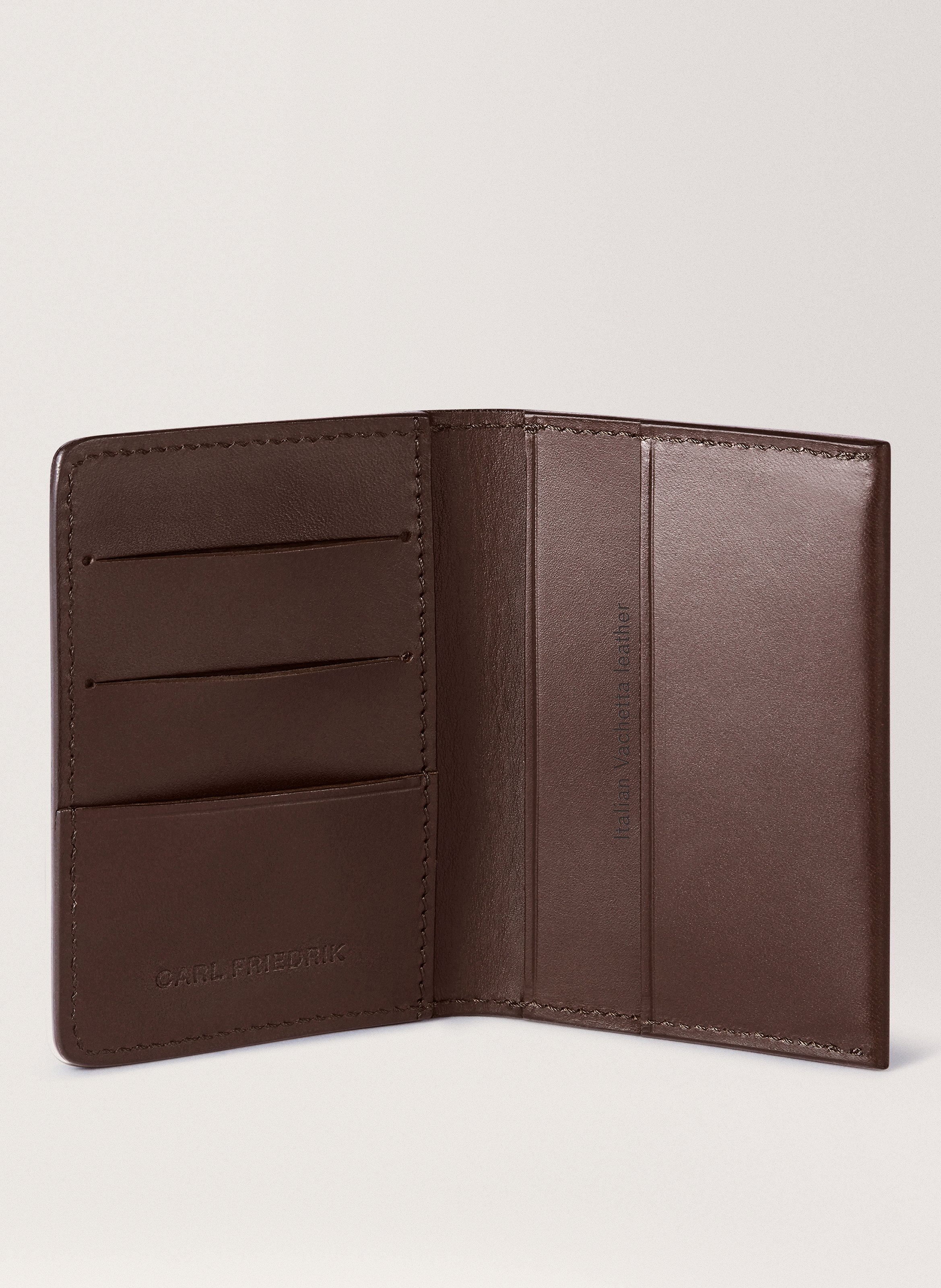 Porte-cartes 'Swanfield' en cuir vachetta CARL FRIEDRIK Marron