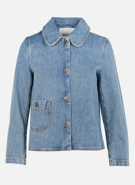 Veste courte en denim délavé tiny Bleu by BA&SH BA&SH Veste courte en denim délavé tiny Bleu