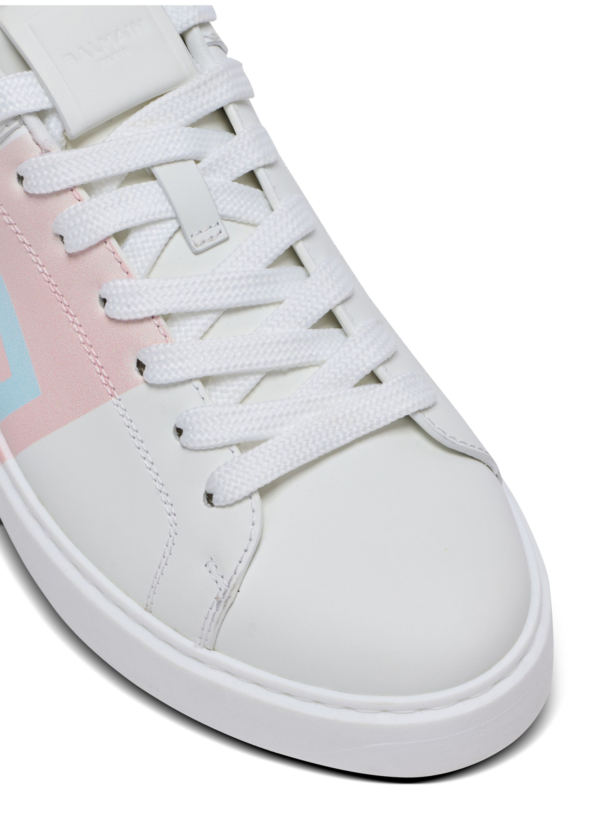 Baskets b-court en cuir de veau BALMAIN Blanc