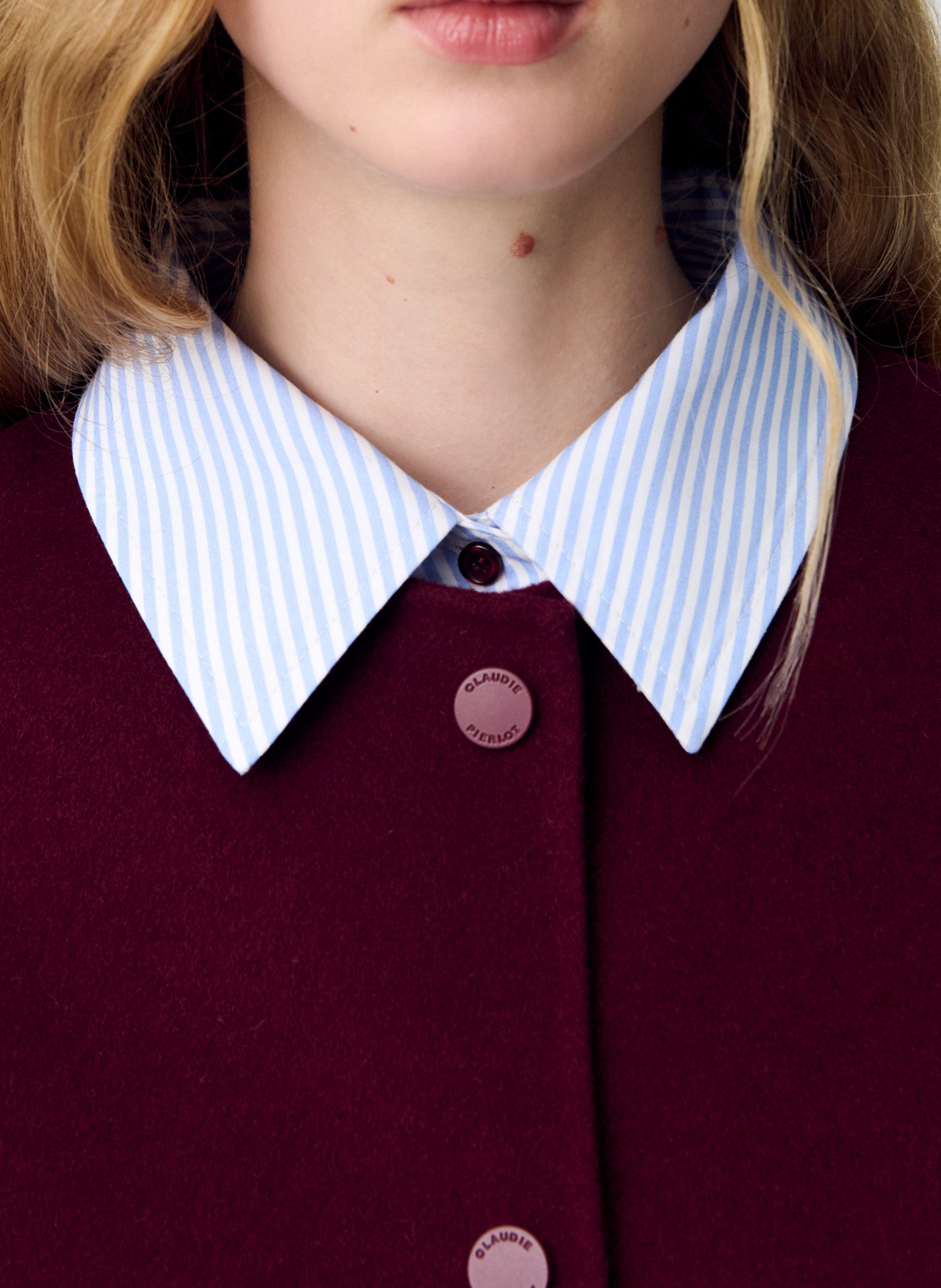 Veste col classique en laine CLAUDIE PIERLOT Rouge