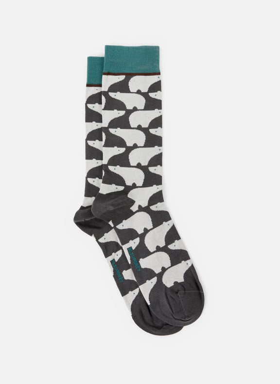 Mid-calf patterned socks Grey by BLEUFORÊT BLEUFORÊT Mid-calf patterned socks Grey