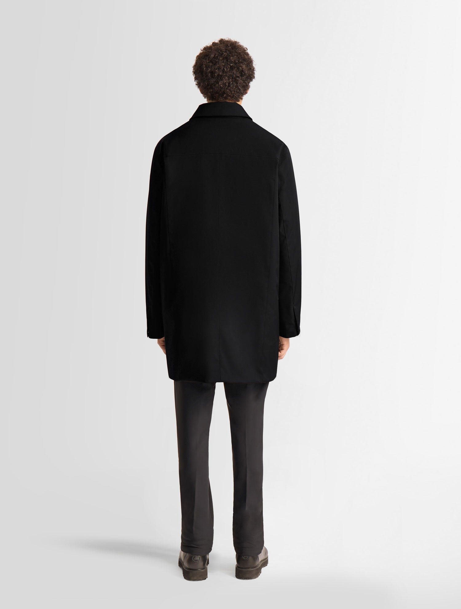 Manteau calobro col taillleur coupe regular Noir