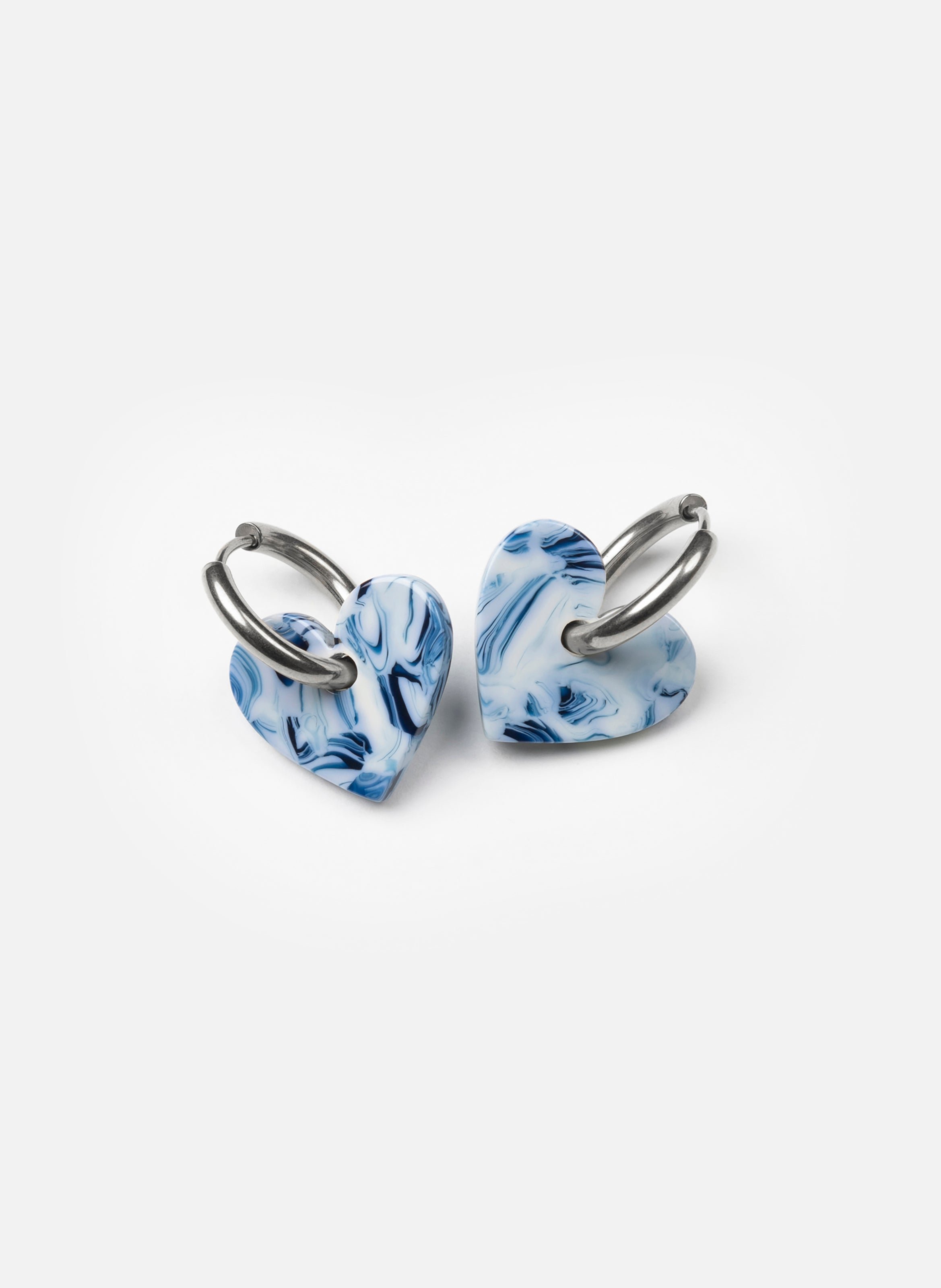 Boucles d'oreilles lova lova avec anneaux en acier inoxydable argenté  Athènes