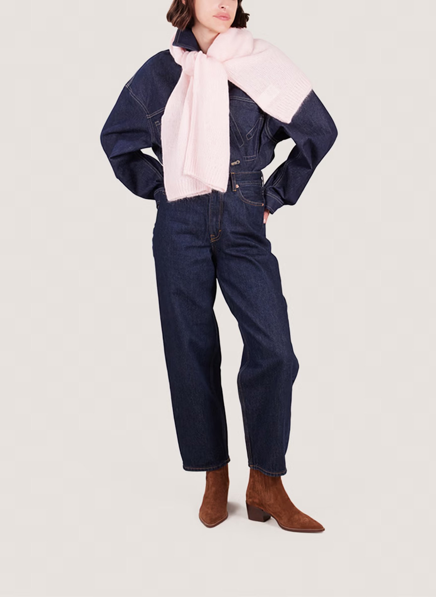 Bottines en cuir velours prado JONAK Marron