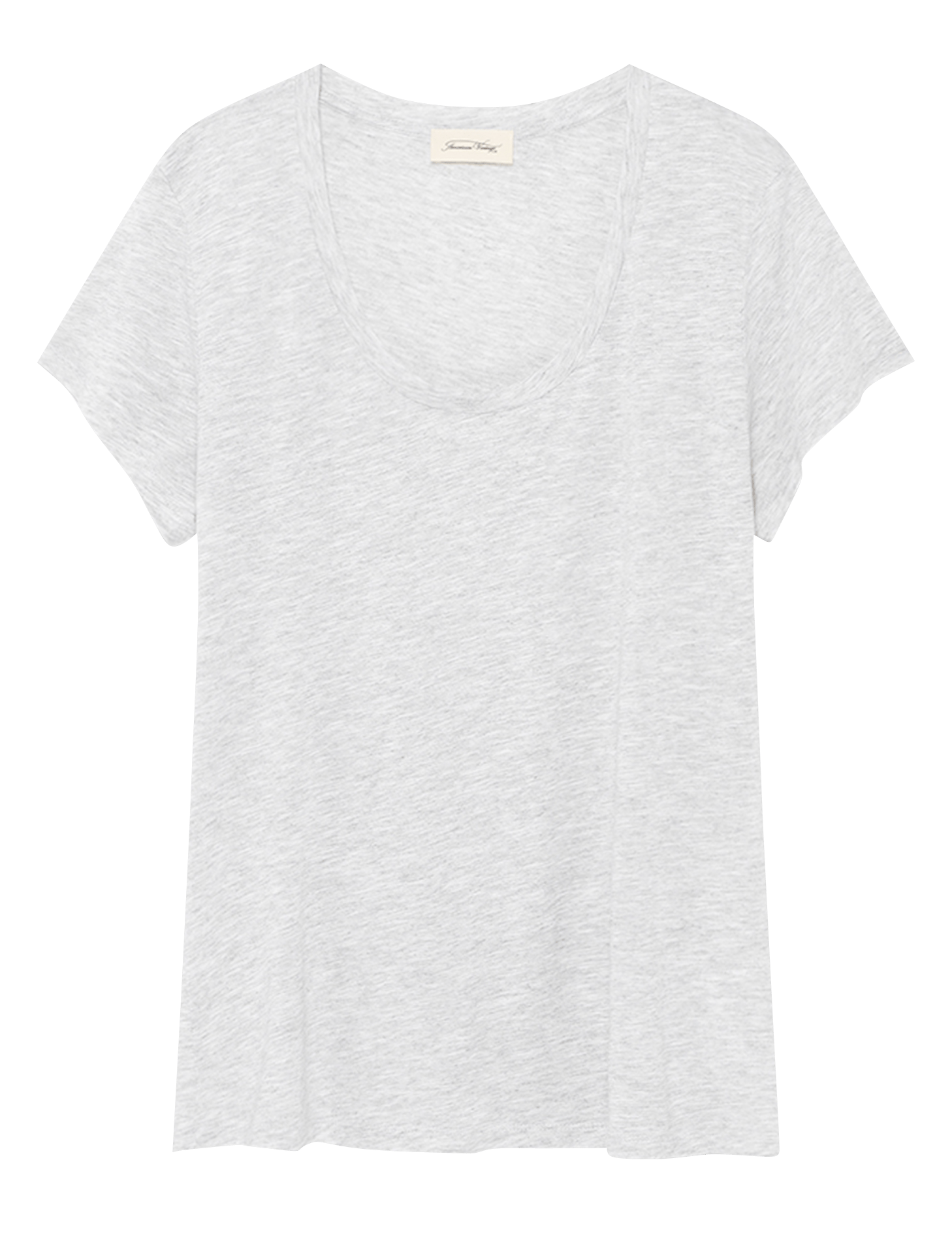 Tee-shirt col rond en coton mélangé jacksonville AMERICAN VINTAGE Gris