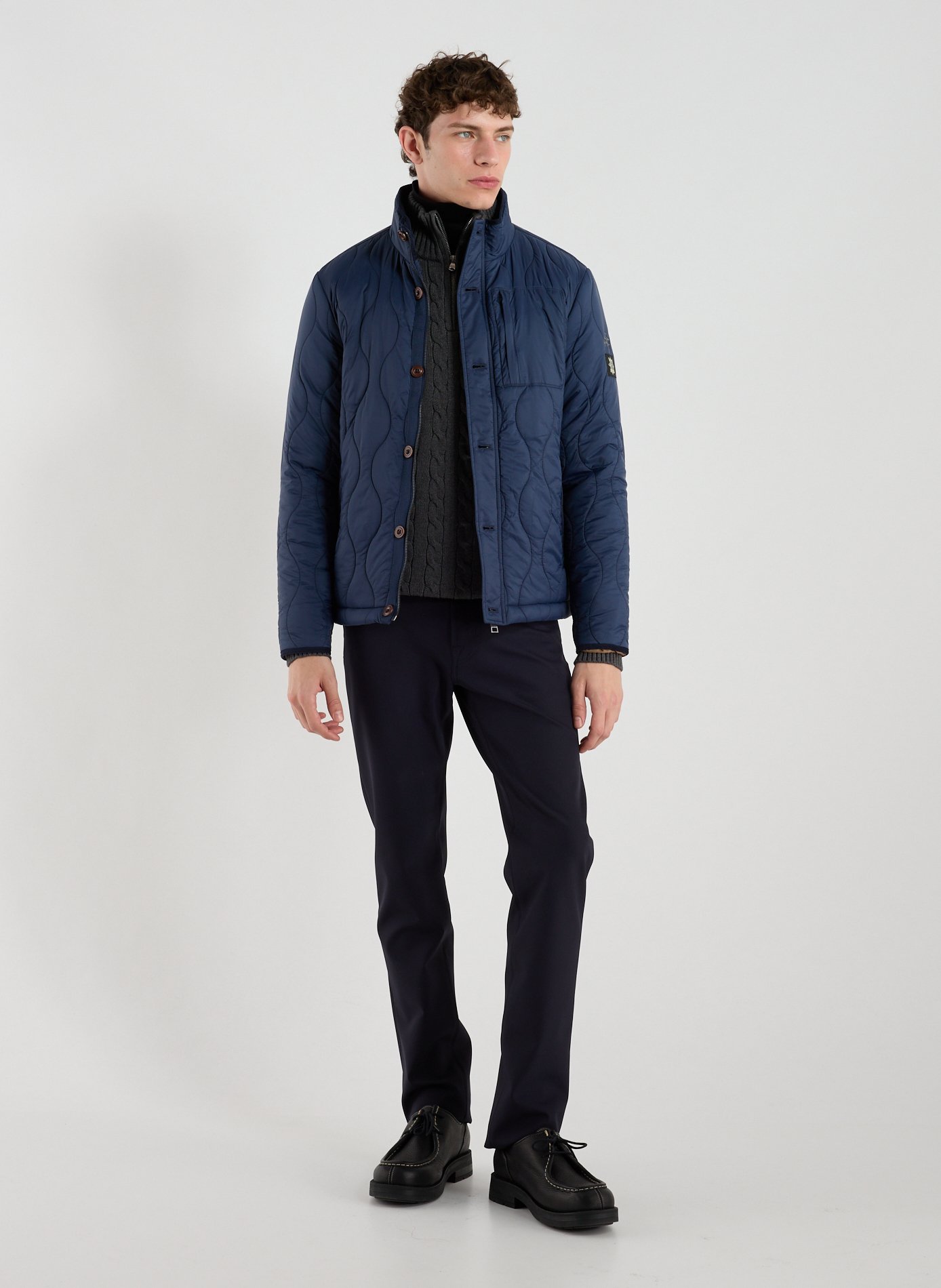 Blouson matelassé col montant LA MARTINA Bleu