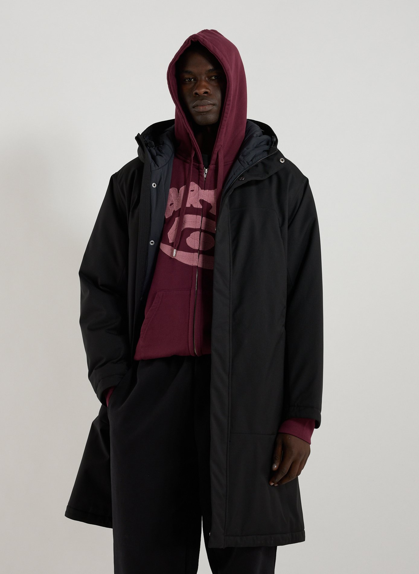 COLMAR Parka longue rembourrée avec capuche Black