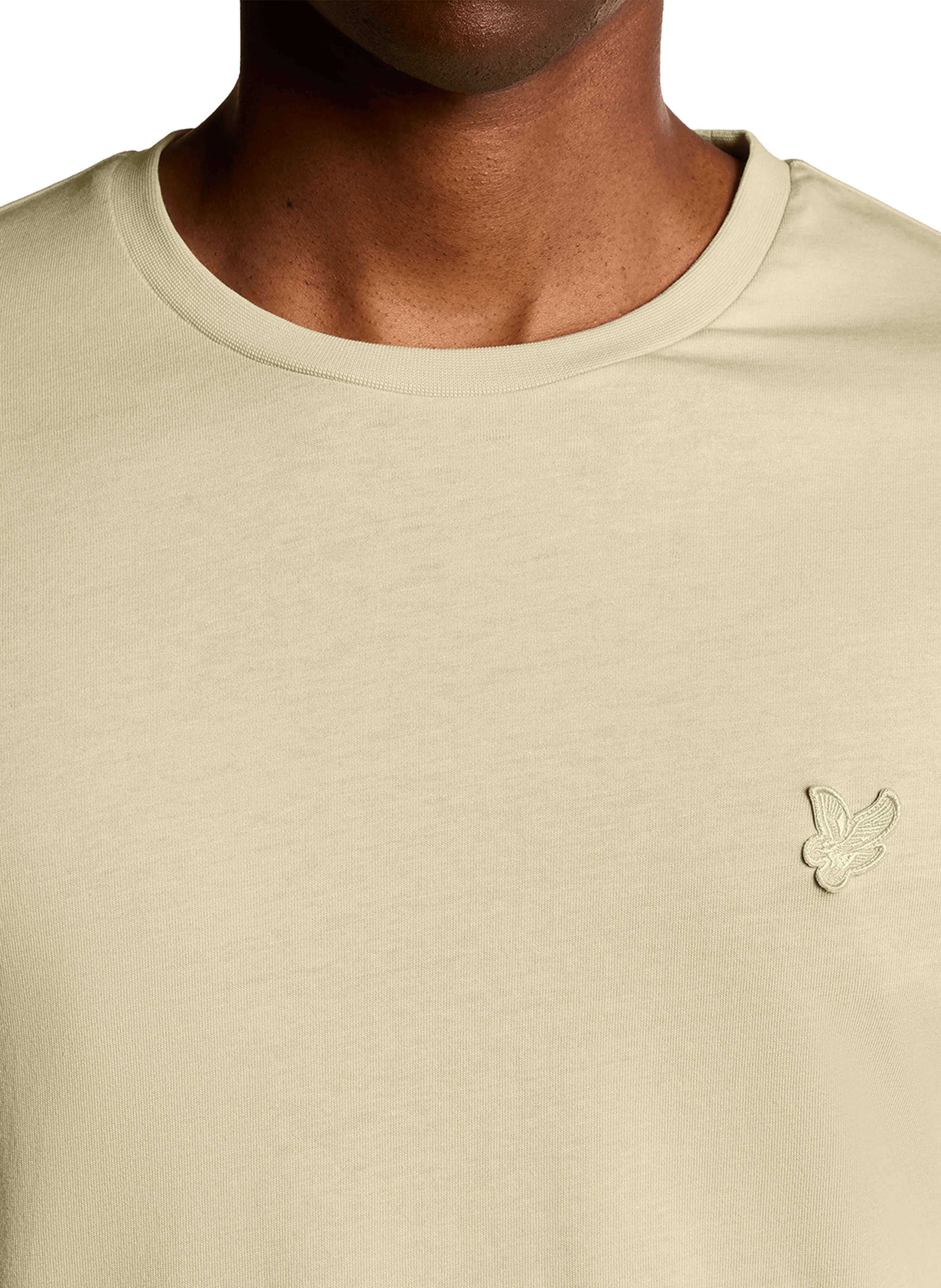 T-shirt à col rond en coton LYLE & SCOTT Beige