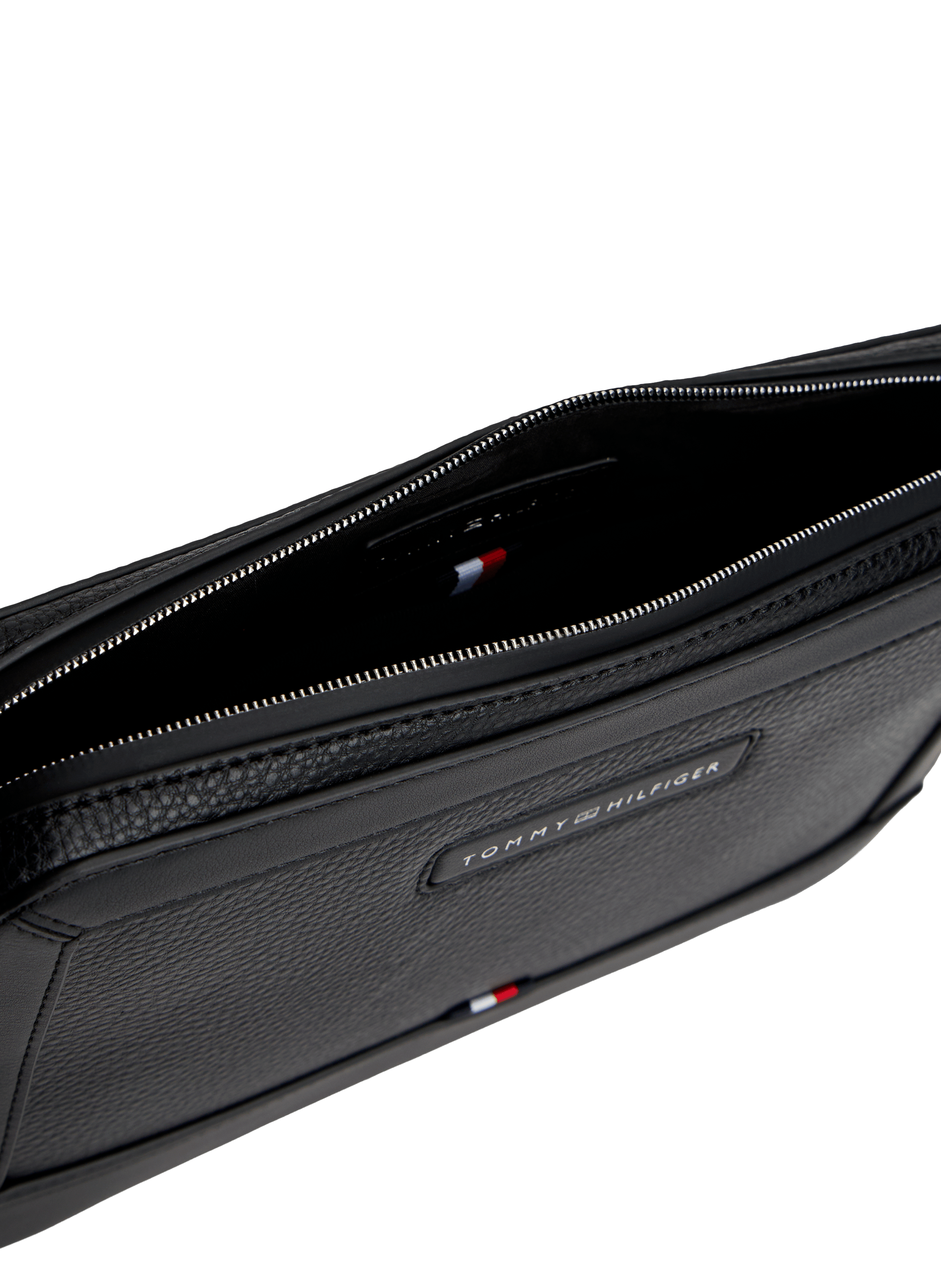 Faux leather clutch with wrist strap TOMMY HILFIGER Black