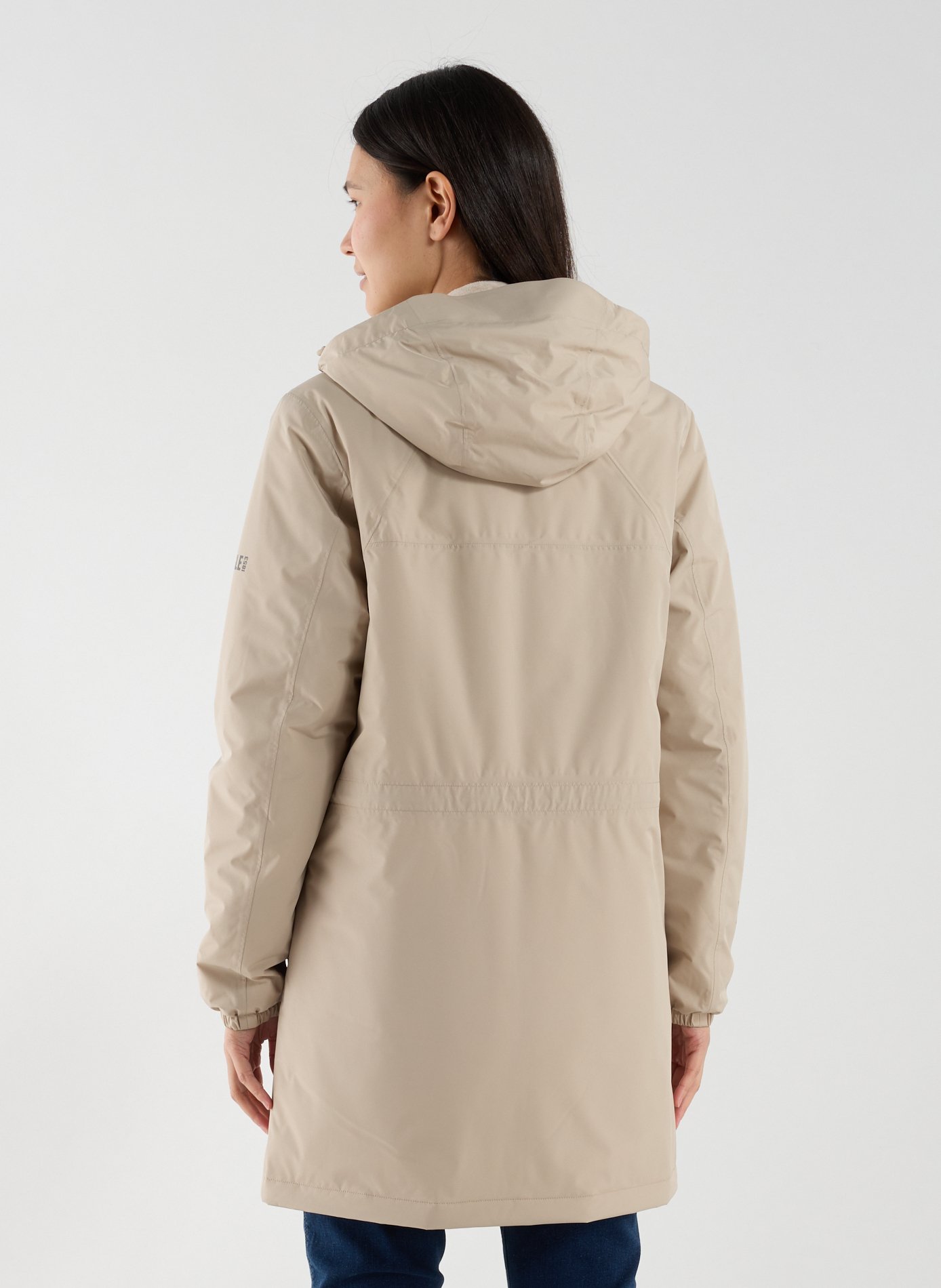 Parka droite à capuche AIGLE Beige