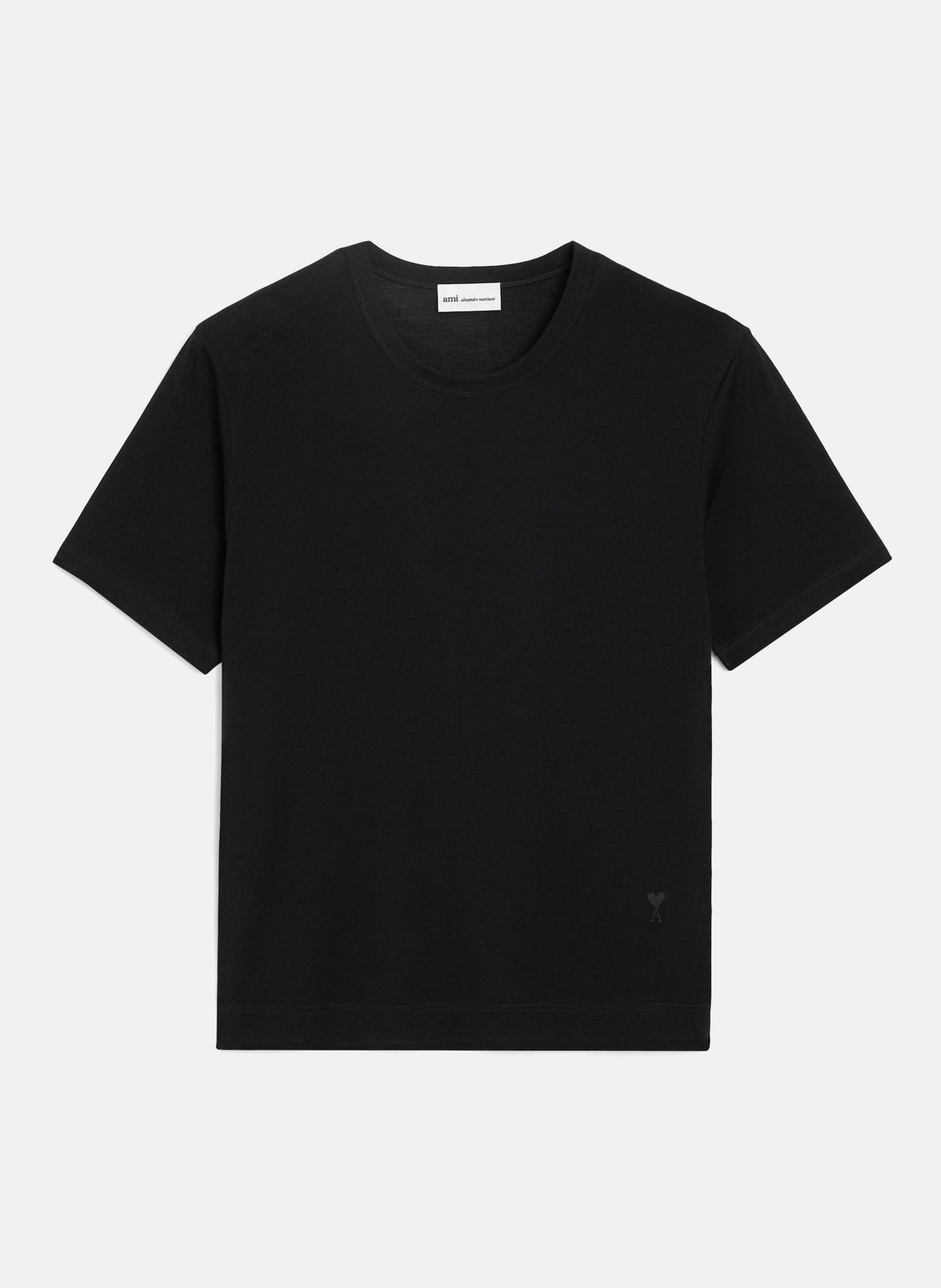 T-shirt ami de coeur en coton AMI PARIS Noir