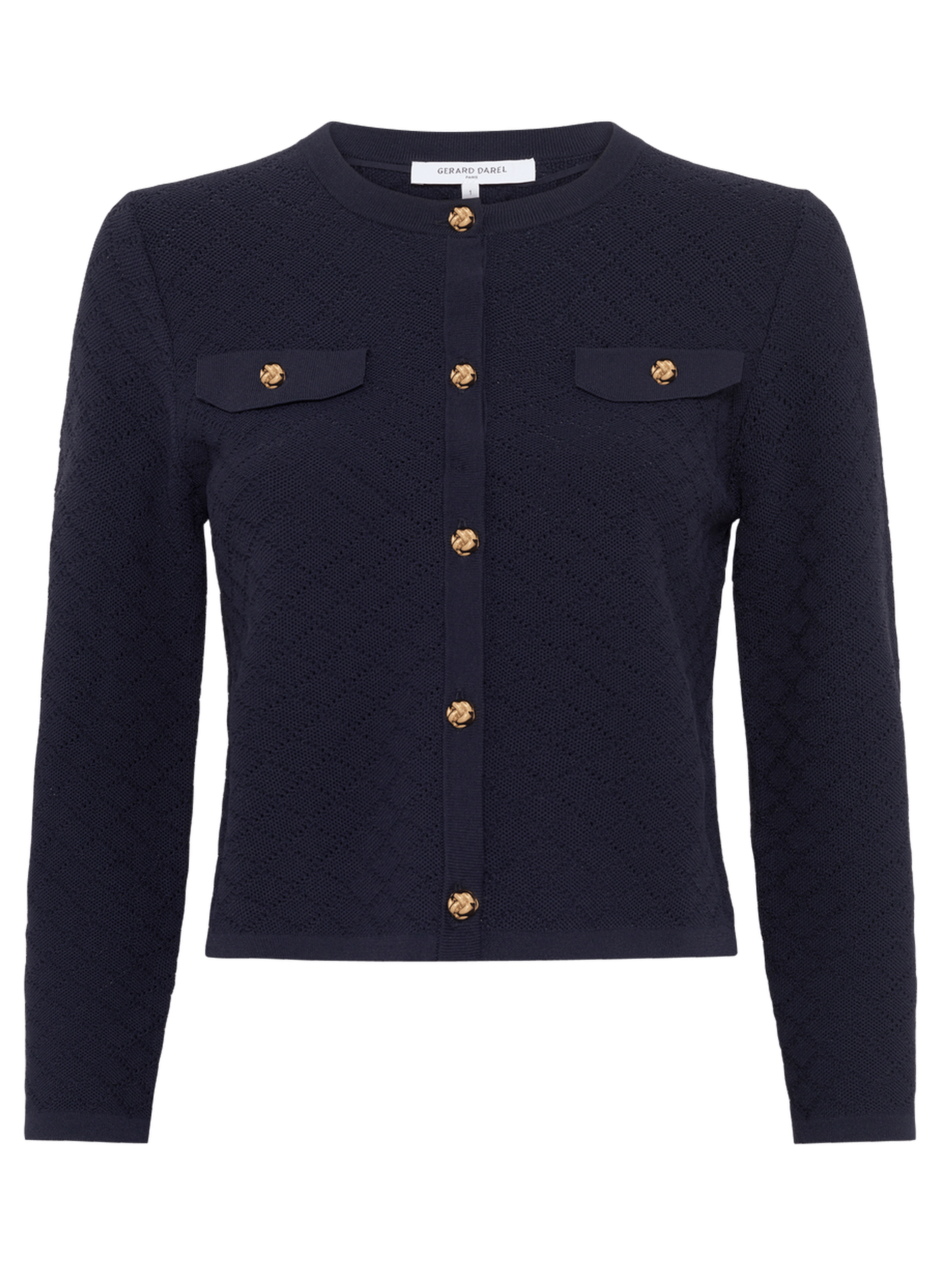 Gilet court ajouré - lubna GERARD DAREL Bleu