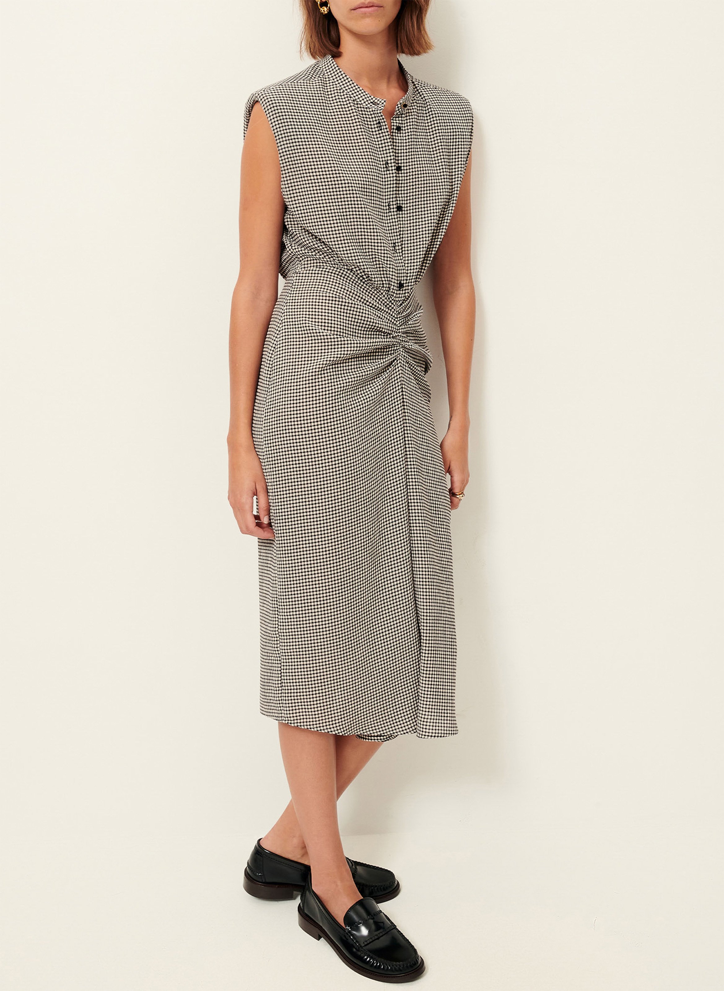 Robe midi col rond bellacala SESSUN Gris