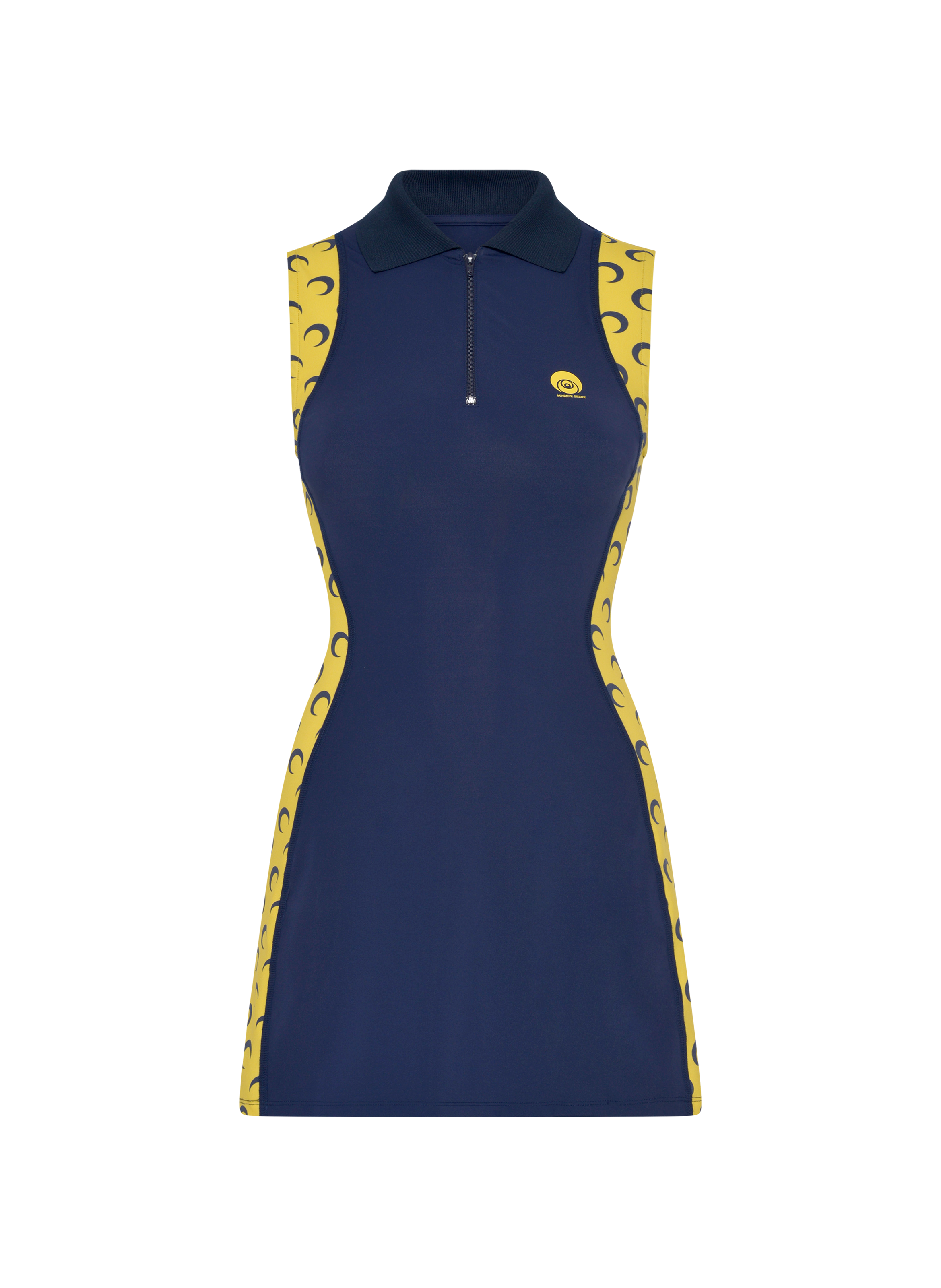 Athleisure polo mini dress with moon inserts MARINE SERRE Blue