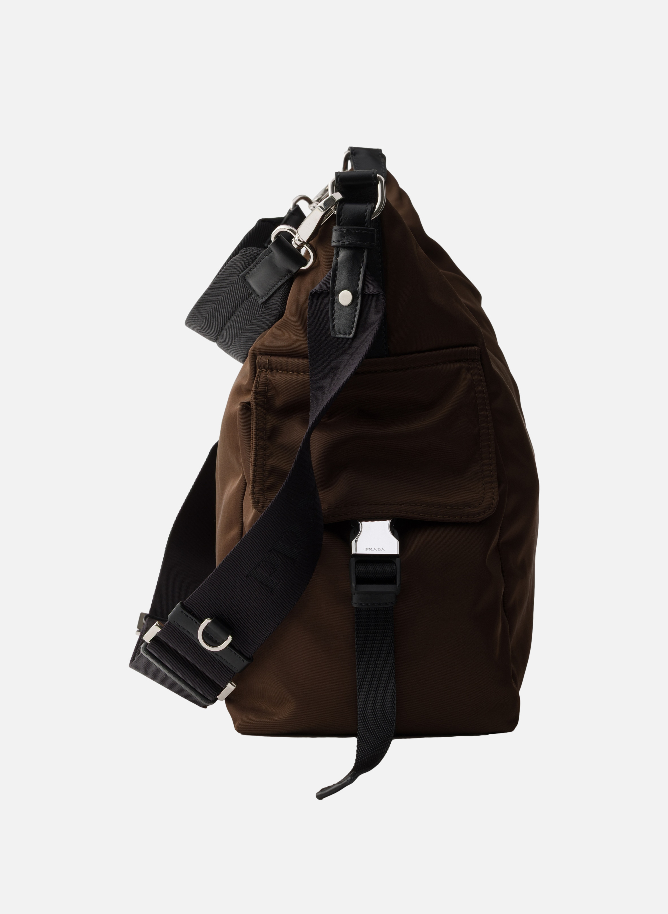 Sac prada explore en re-nylon et cuir PRADA Marron