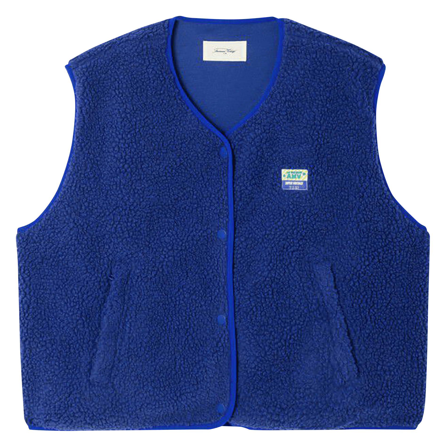 Gilet col rond molletonné sans manches hoktown AMERICAN VINTAGE Bleu