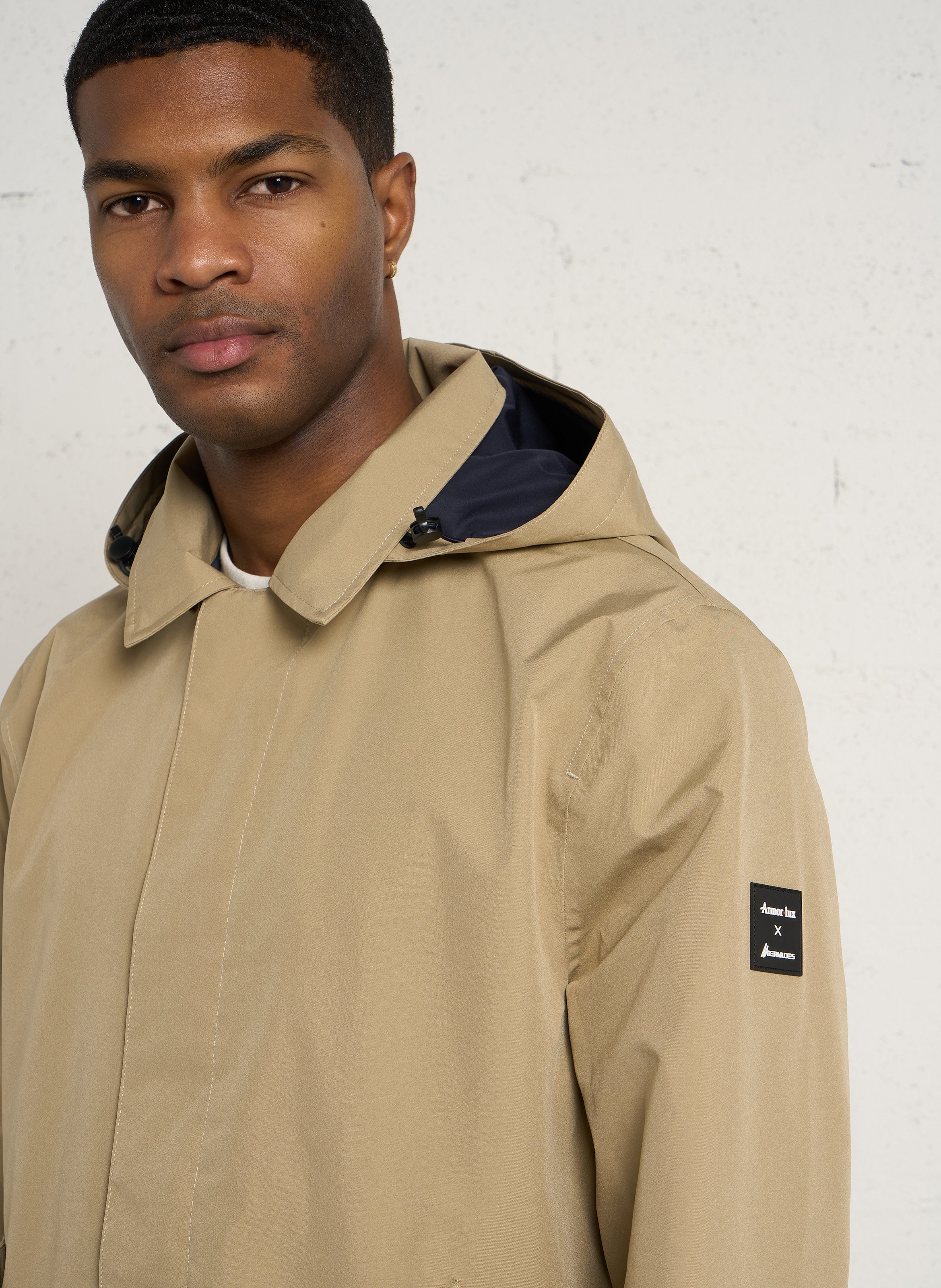 Parka droit longue imperméable ARMOR-LUX Beige