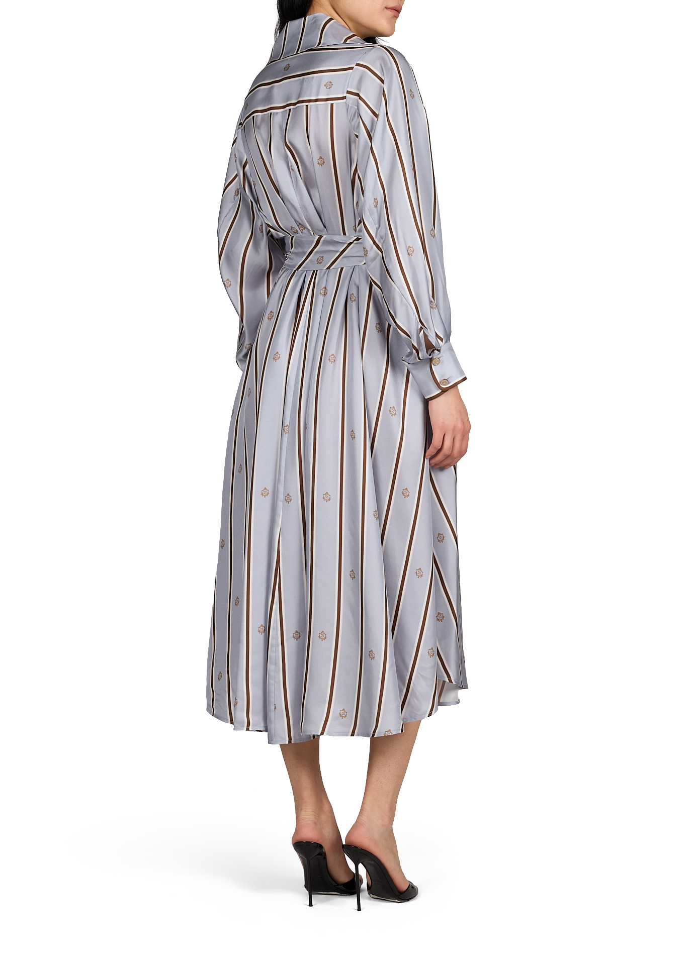 Robe midi Emblem en soie ZIMMERMANN Bleu