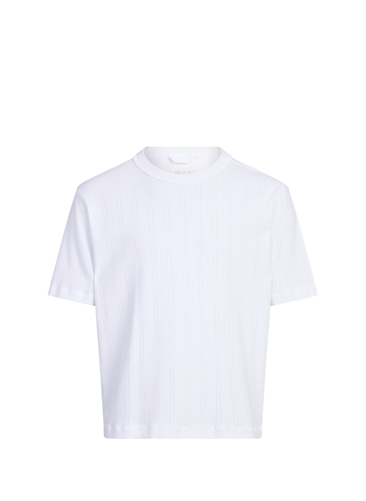 Tee-shirt ample col rond en coton ajouré CAMIEL FORTGENS Blanc