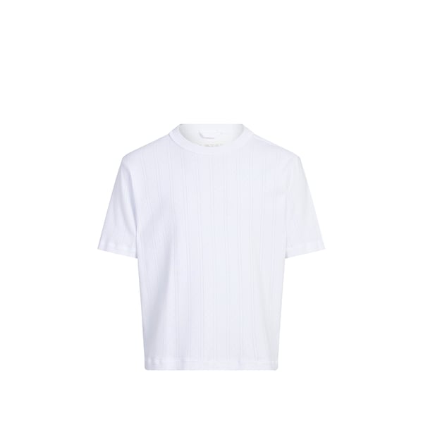 Tee-shirt ample col rond en coton ajouré Tee-shirt ample col rond en coton ajouré