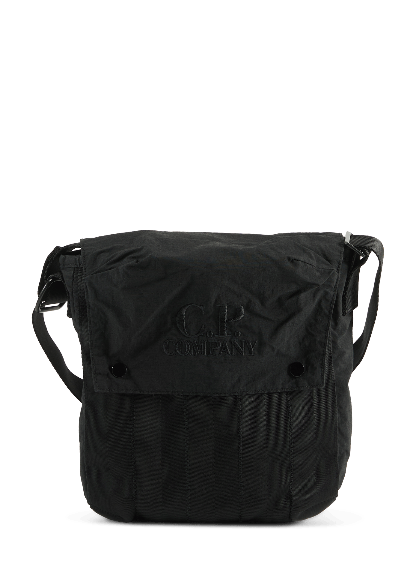 Shoulder bag with logo embroidery CP COMPANY Black