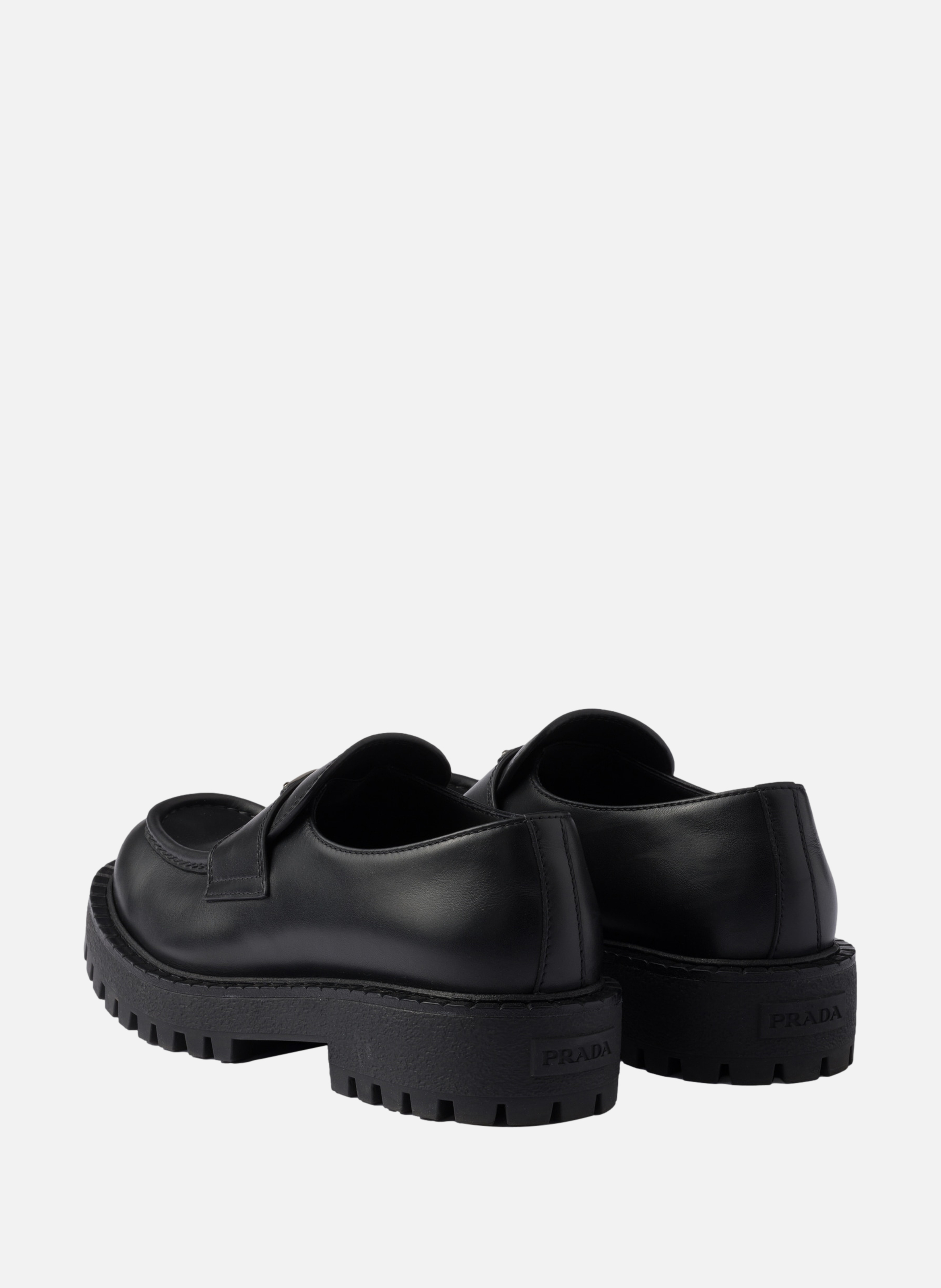 Mocassins en cuir PRADA Noir