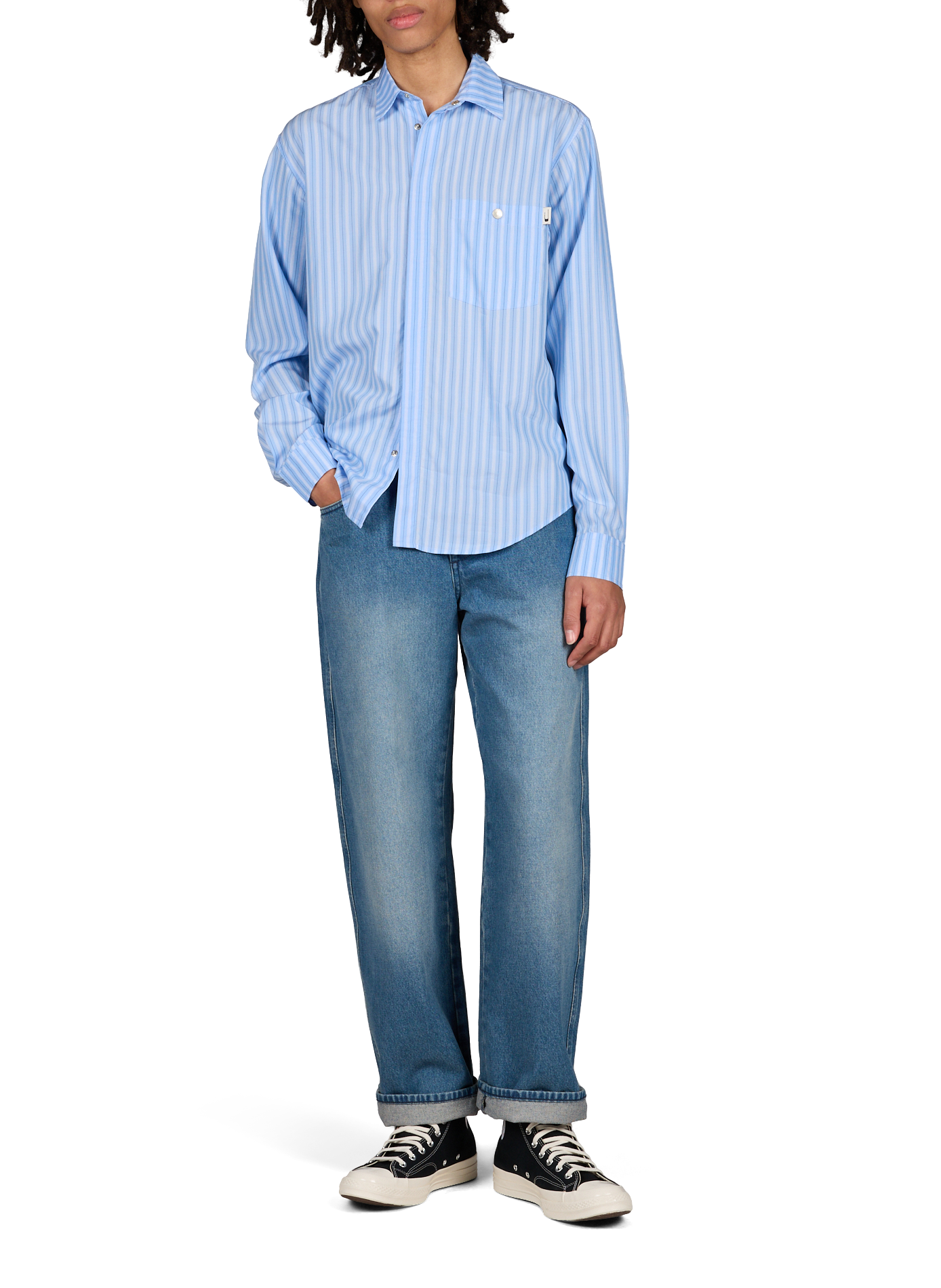 Wide-leg Cercs jeans in cotton denim CARRER Blue