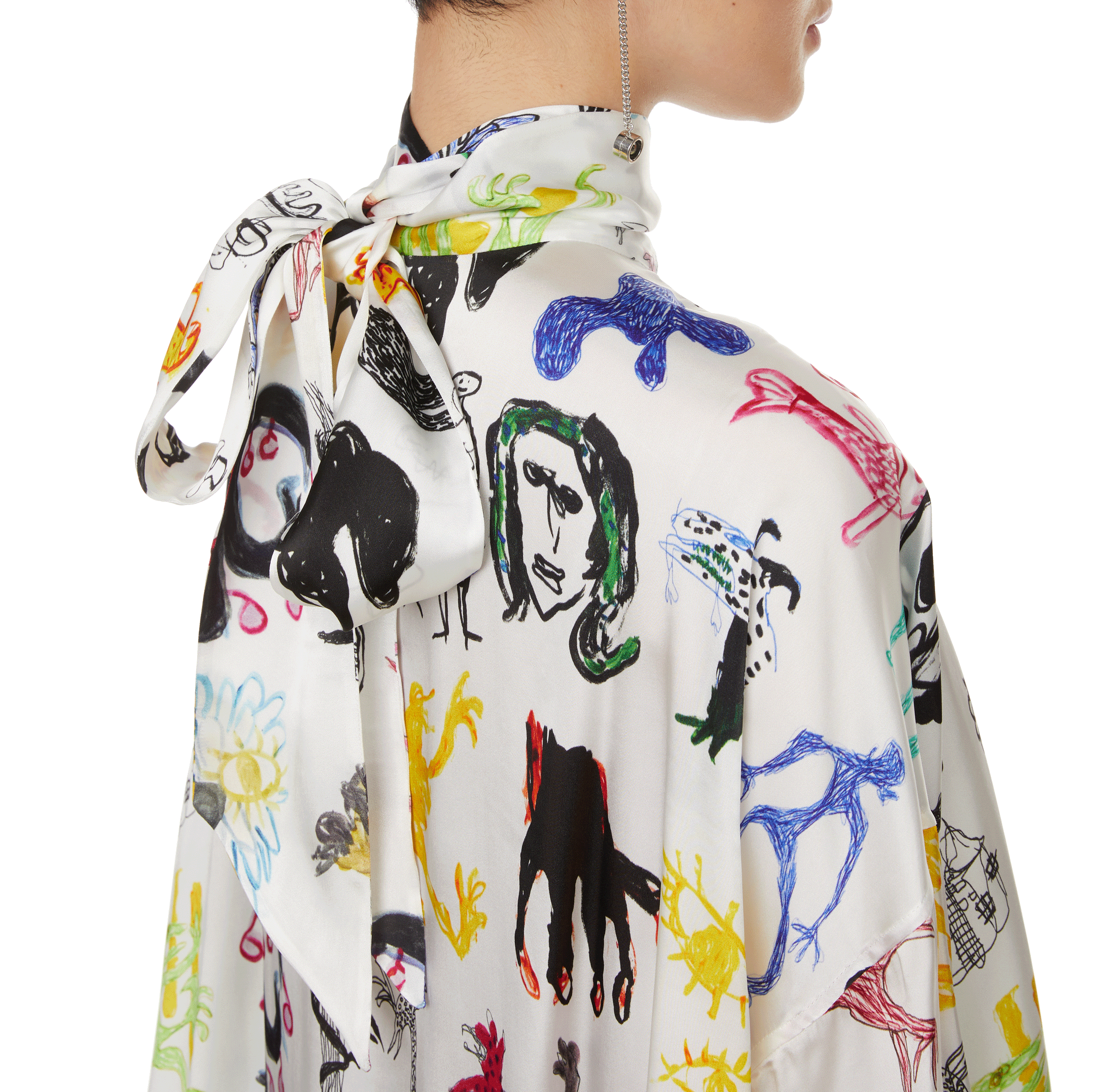 Boucles d'oreille Screw en laiton BALENCIAGA Argent